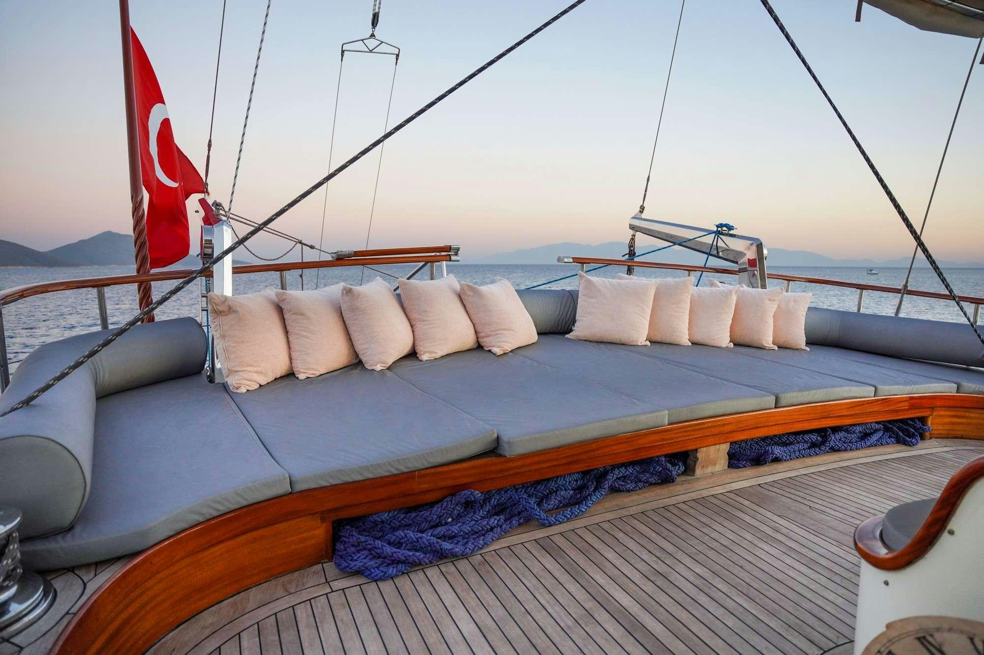 a boat on the water aboard LA BELLA VITA Yacht for Charter