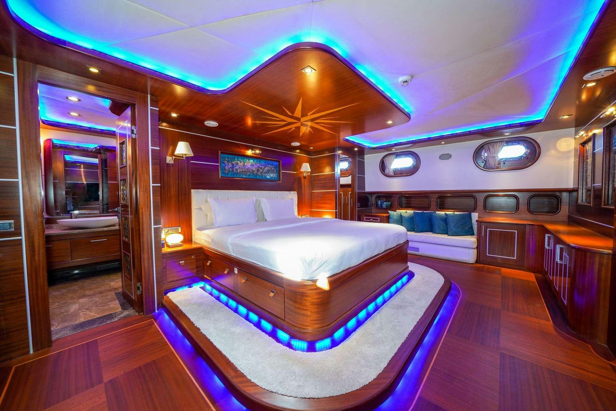 a room with a pool table aboard LA BELLA VITA Yacht for Charter
