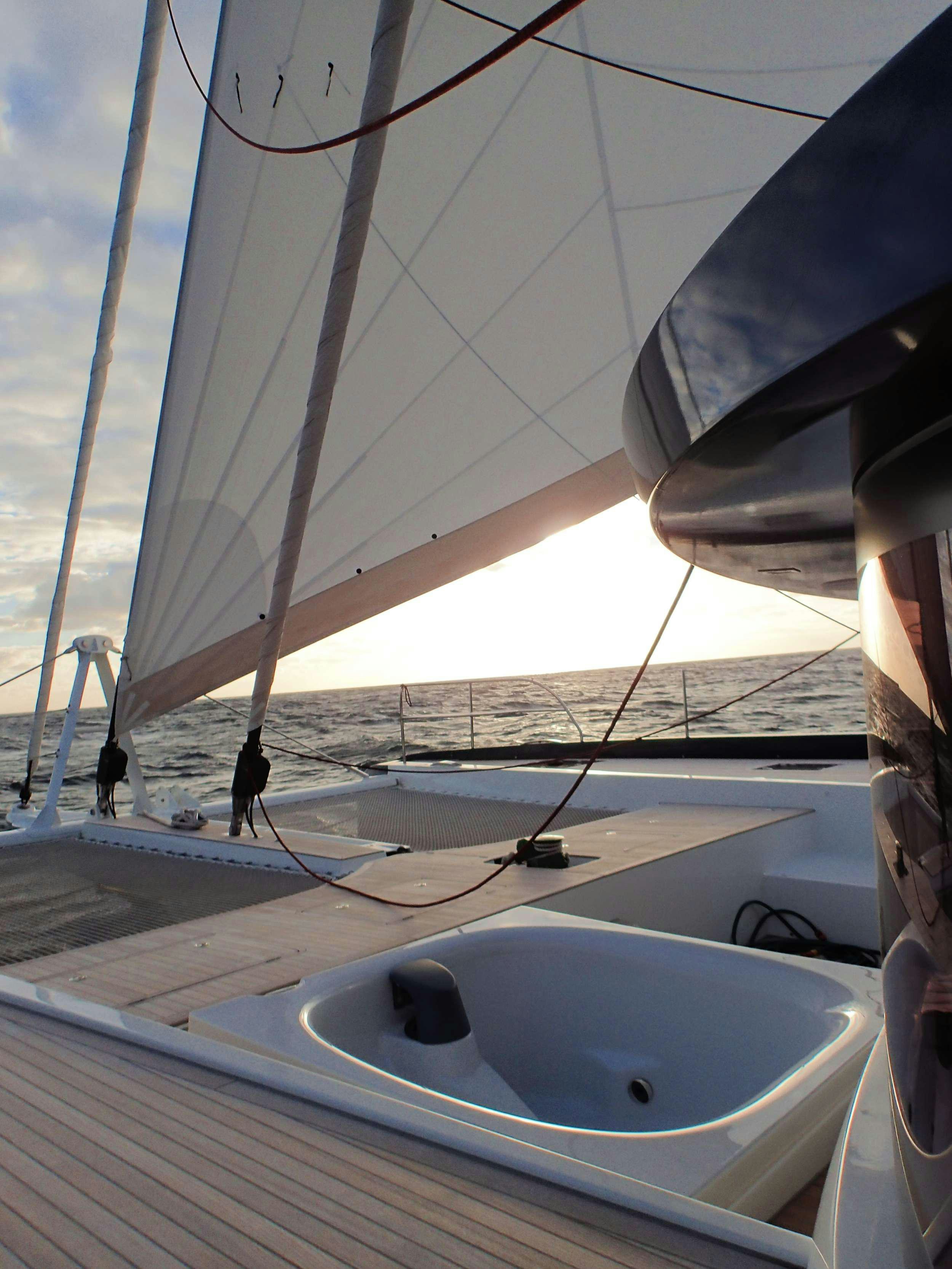 a boat on the water aboard MANE ET NOCTE Yacht for Charter