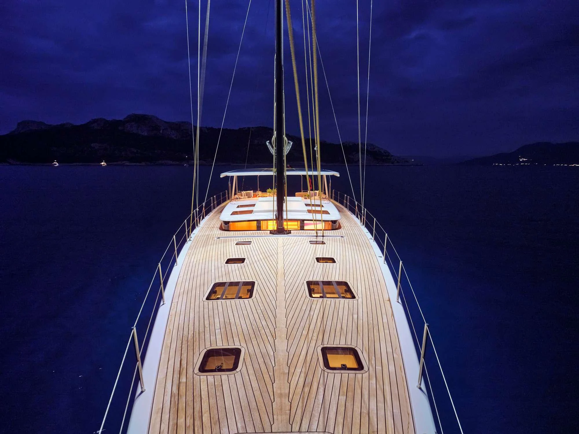 a boat in the water aboard NADAMAS Yacht for Charter