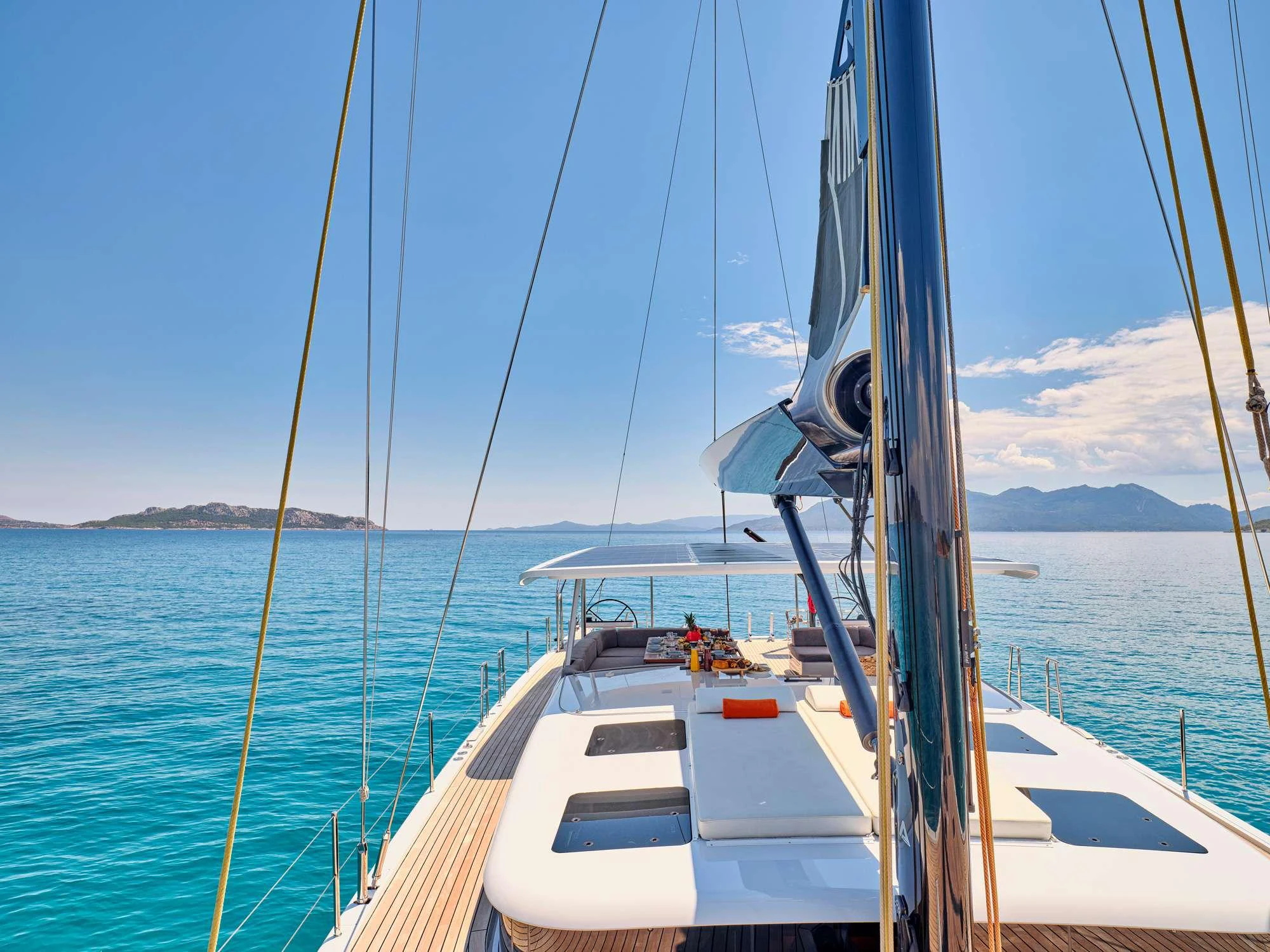 a boat on the water aboard NADAMAS Yacht for Charter