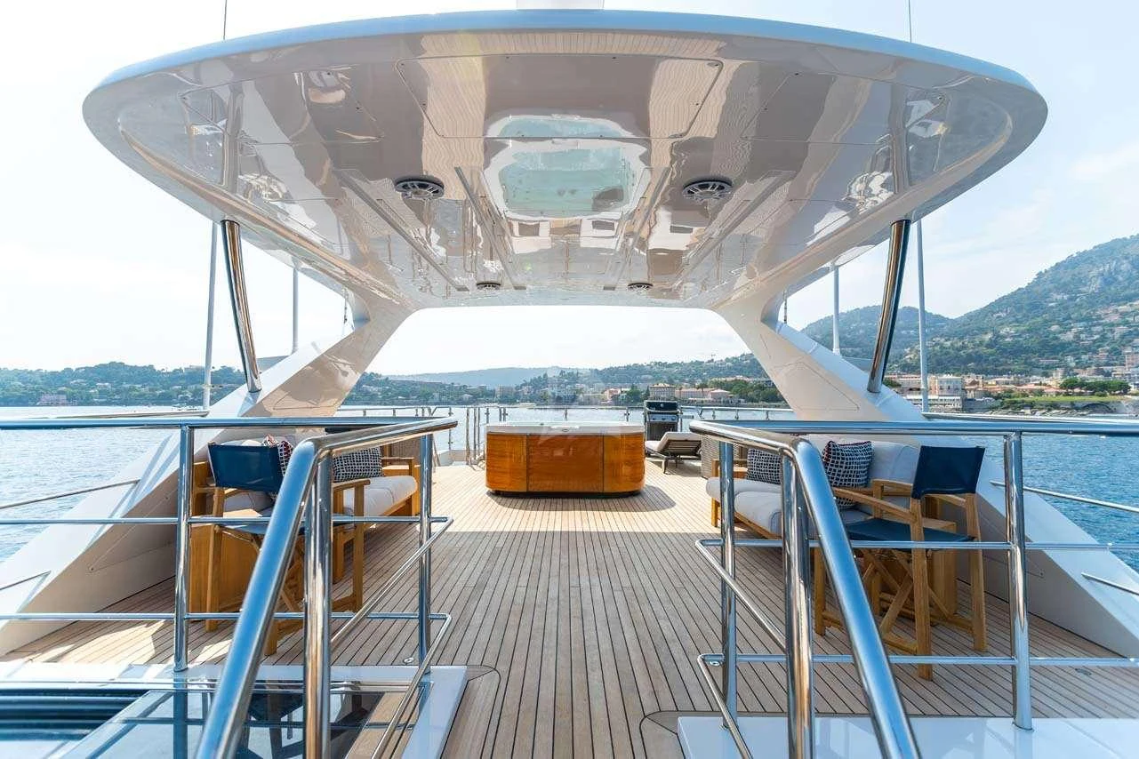 a boat on the water aboard LULU Yacht for Charter