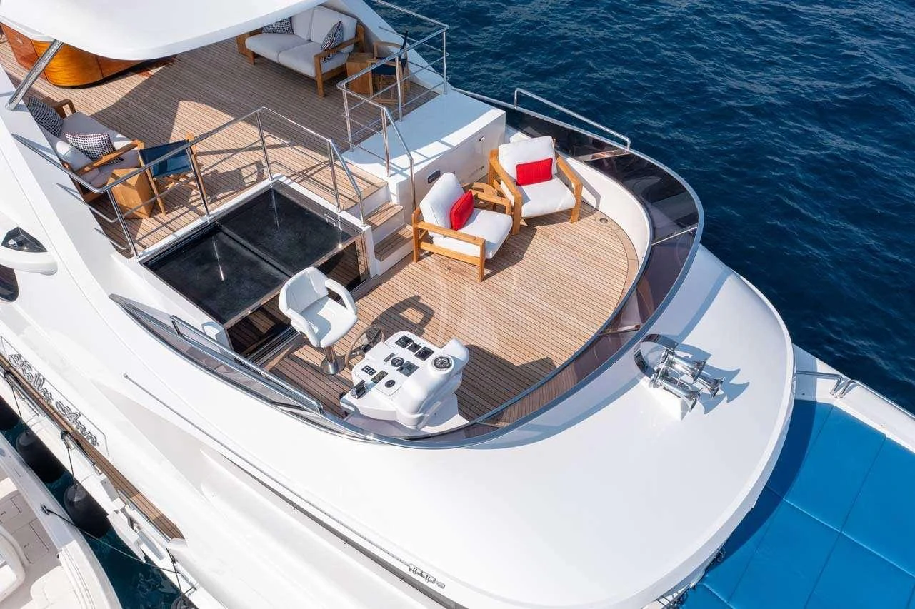 a boat on the water aboard LULU Yacht for Charter