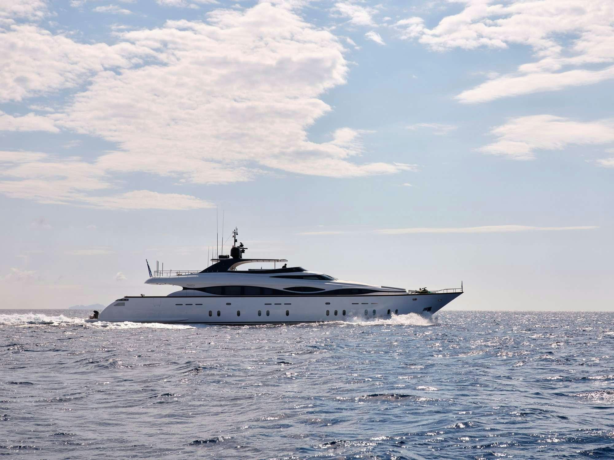 a large ship in the water aboard PEREAKI II Yacht for Charter
