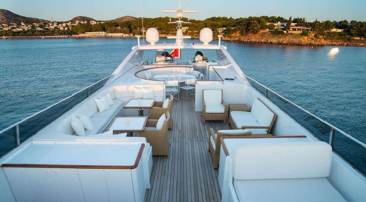 a boat on the water aboard MOBIUS Yacht for Charter