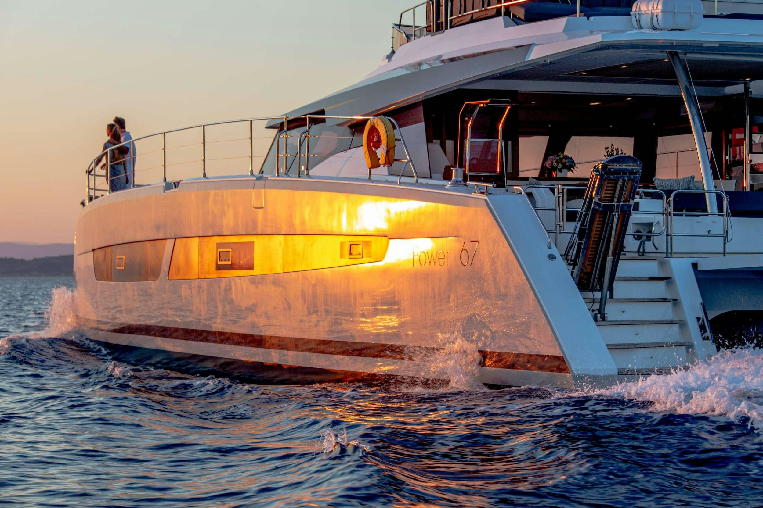 a boat in the water aboard ELLY Yacht for Charter