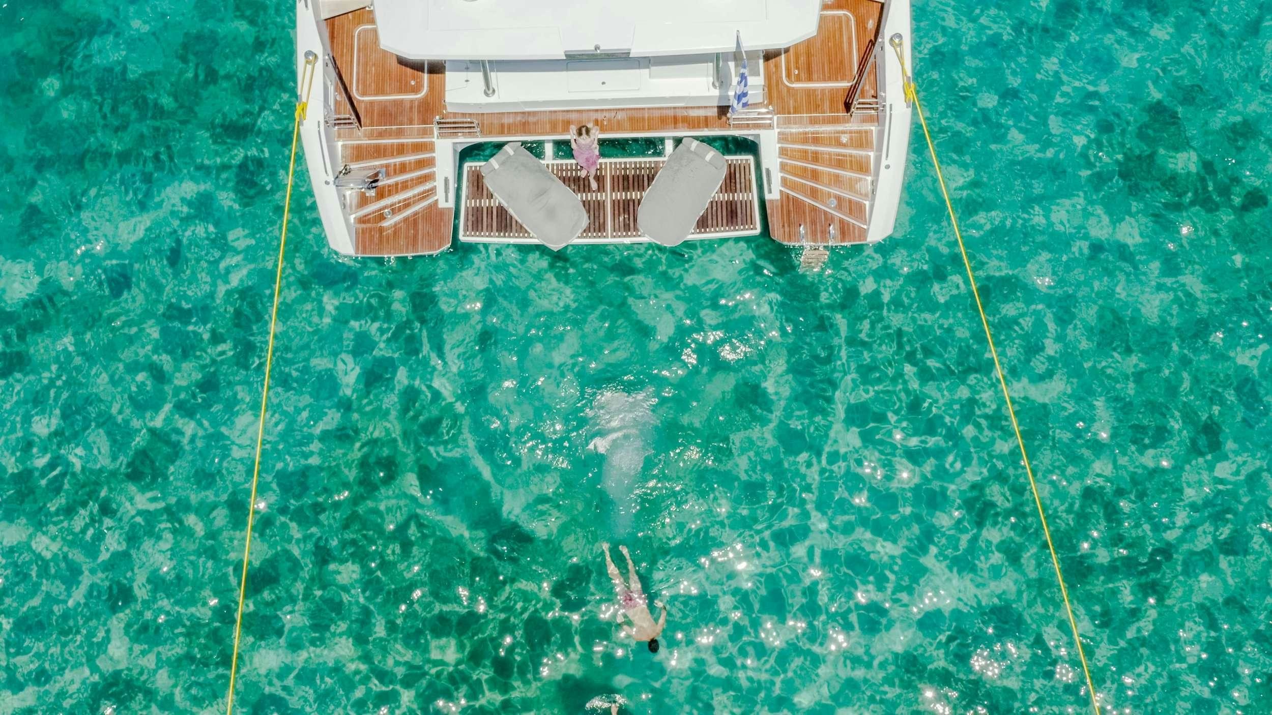 a bird's eye view of a house aboard ELLY Yacht for Charter
