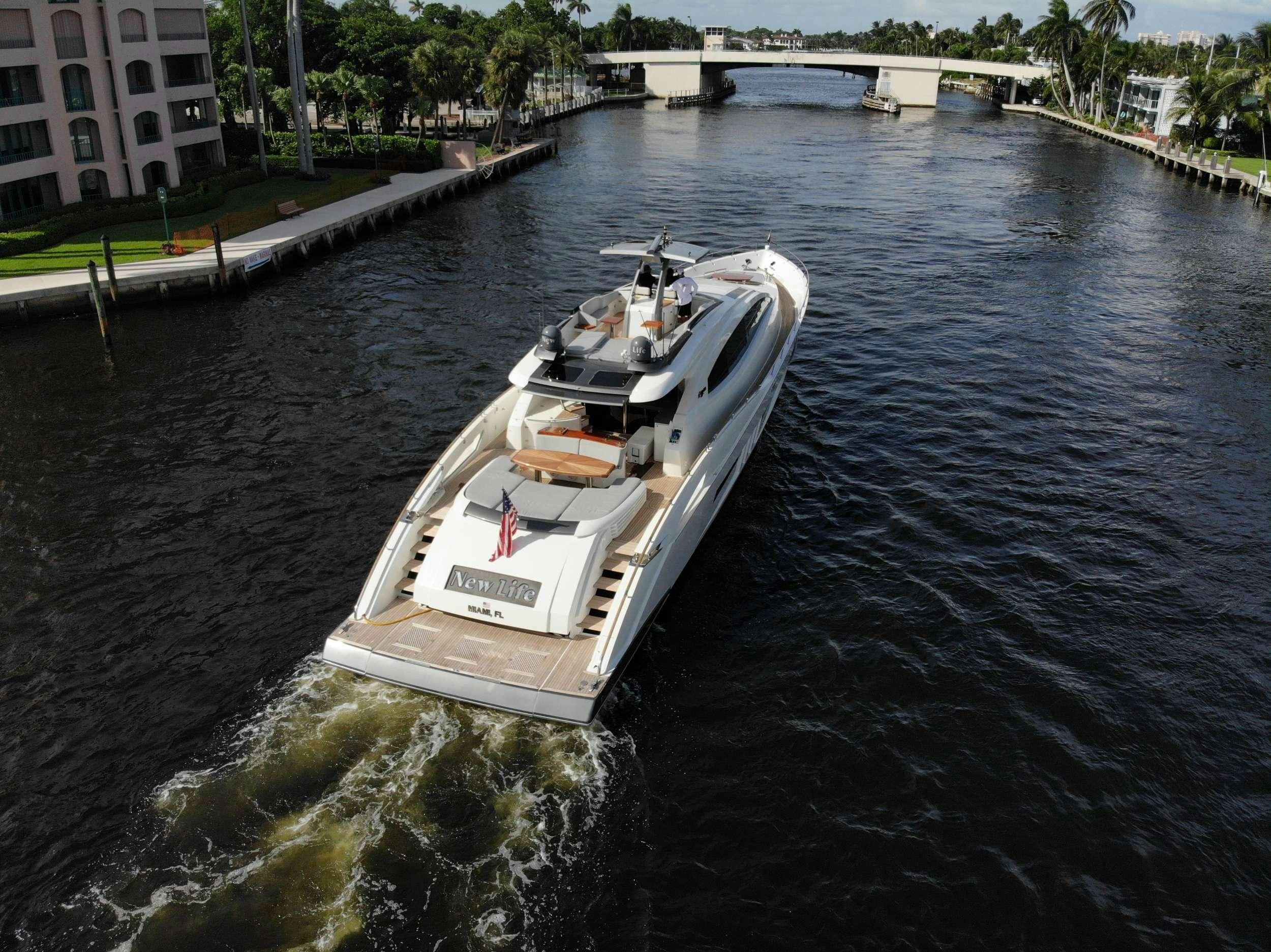 a boat on the water aboard NEW LIFE Yacht for Charter