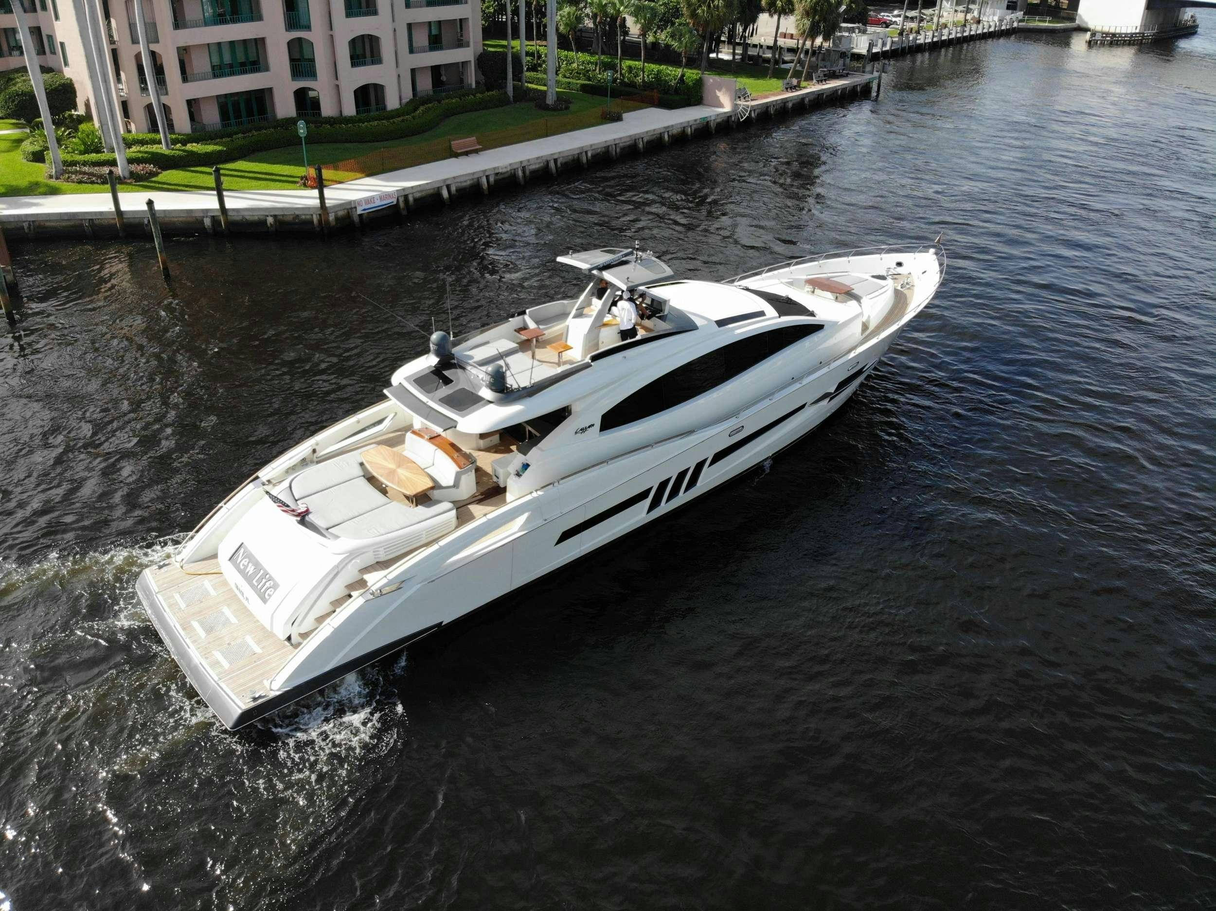 a boat on the water aboard NEW LIFE Yacht for Charter