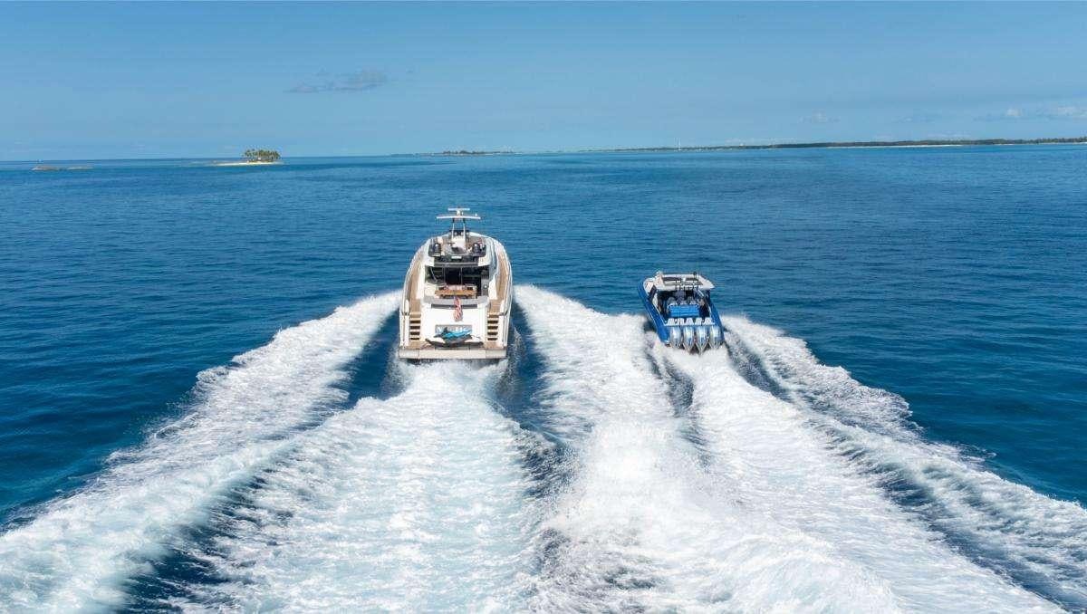 a boat on the water aboard NEW LIFE Yacht for Charter