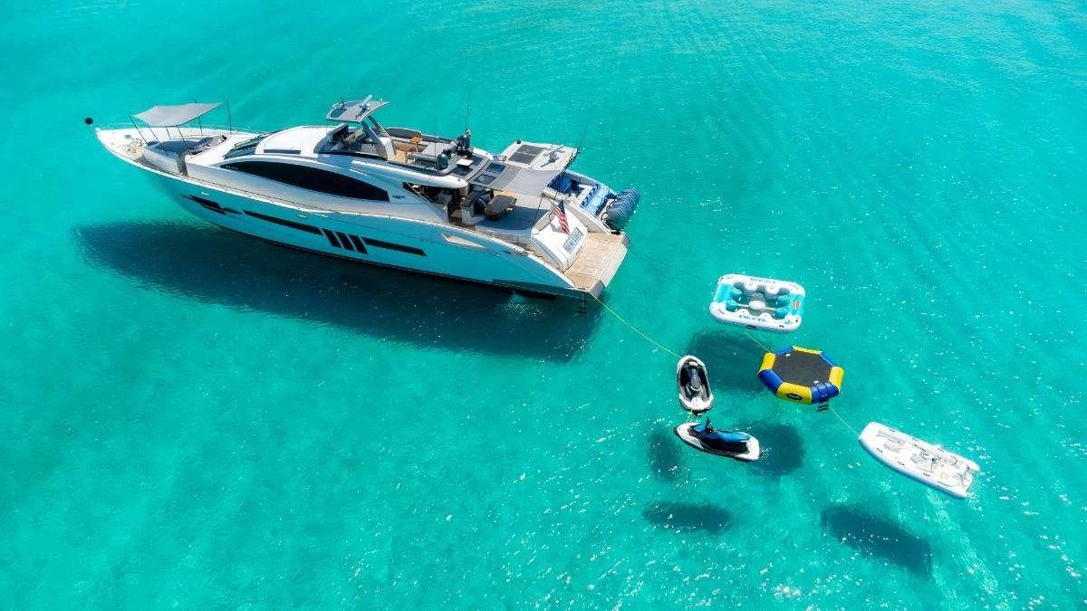 a boat on the water aboard NEW LIFE Yacht for Charter