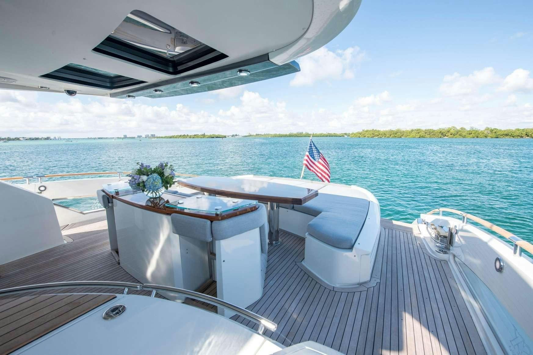 a boat on a body of water aboard NEW LIFE Yacht for Charter