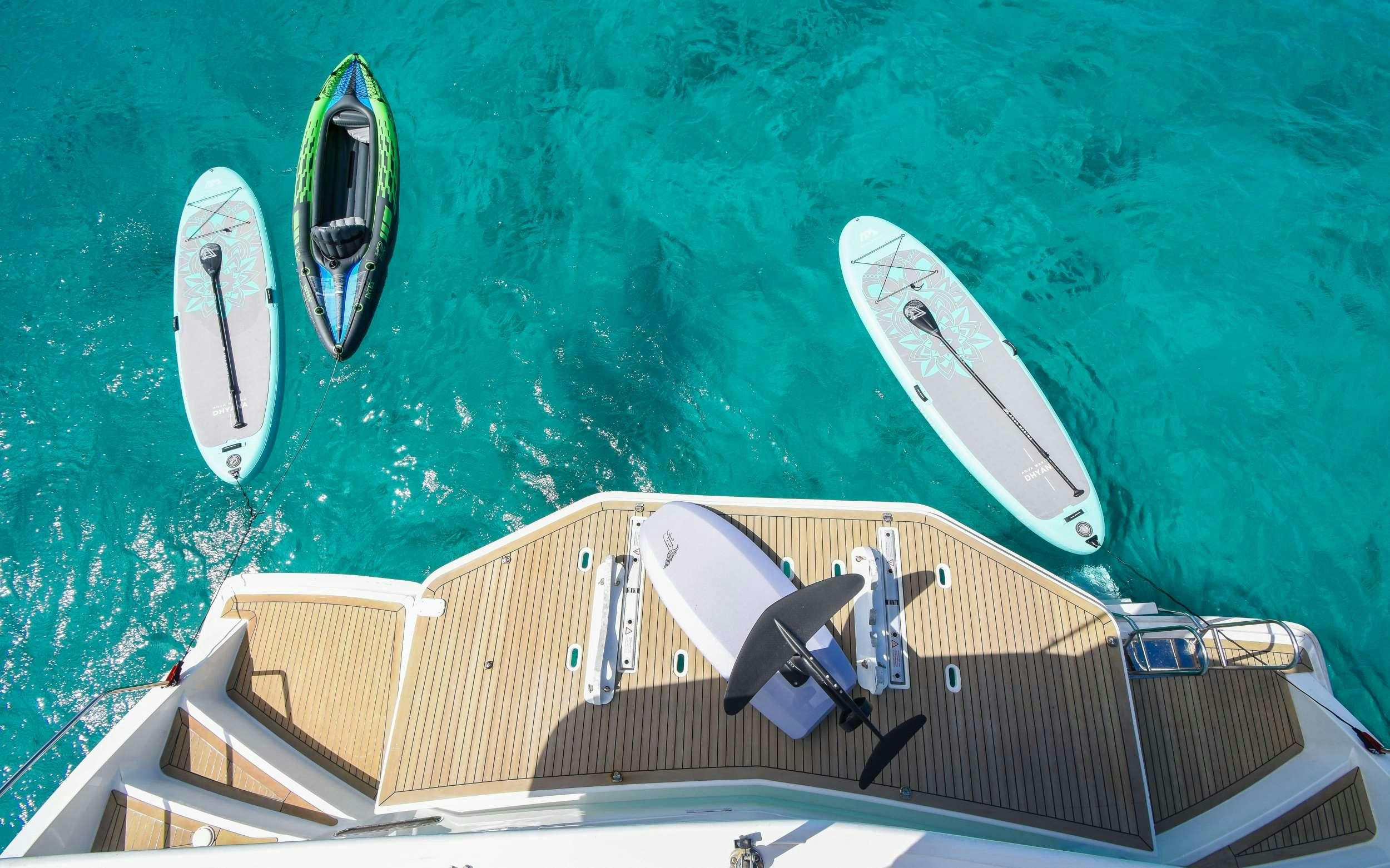 a boat in the water aboard LEEWAY Yacht for Charter