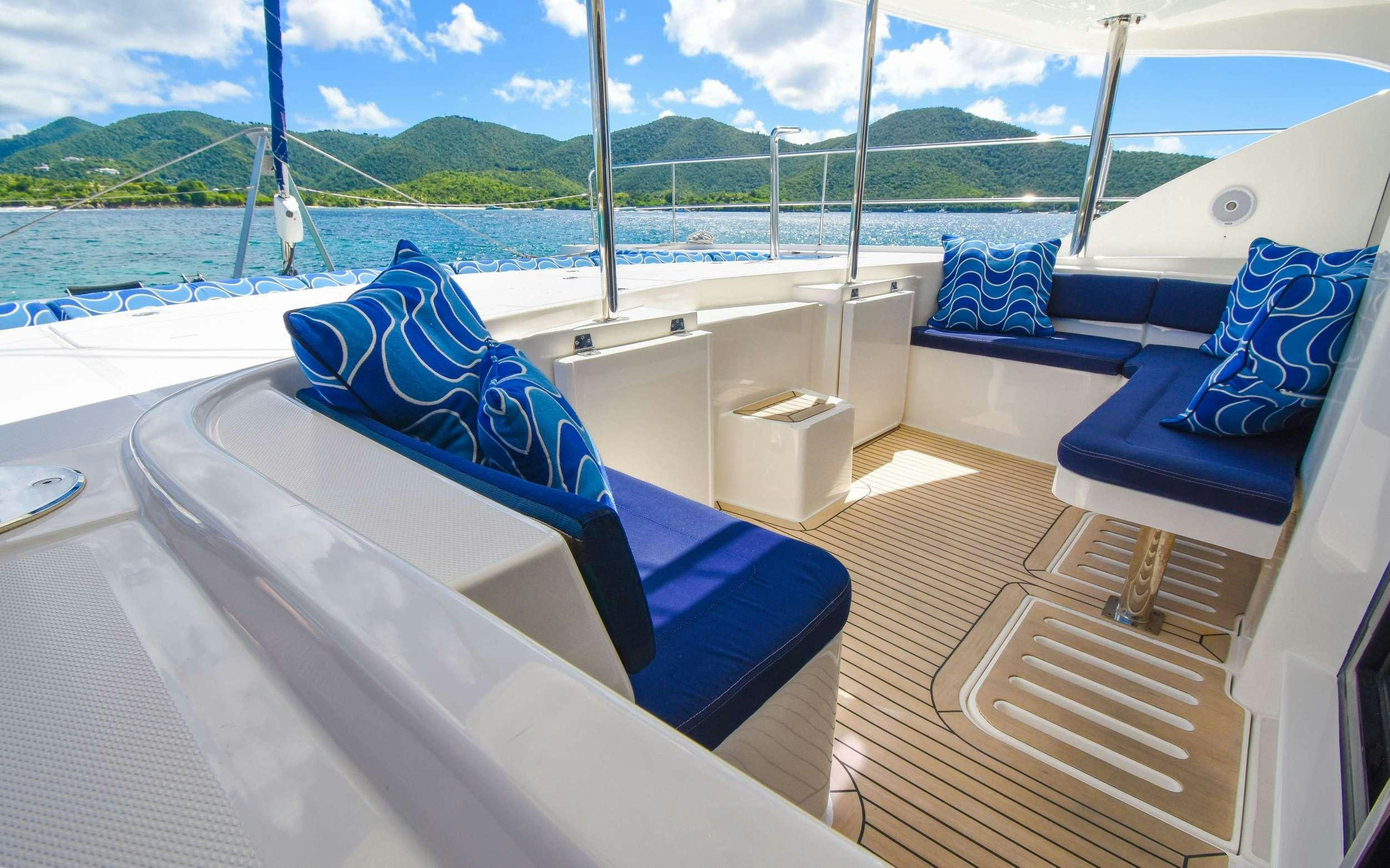 a boat on the water aboard LEEWAY Yacht for Charter