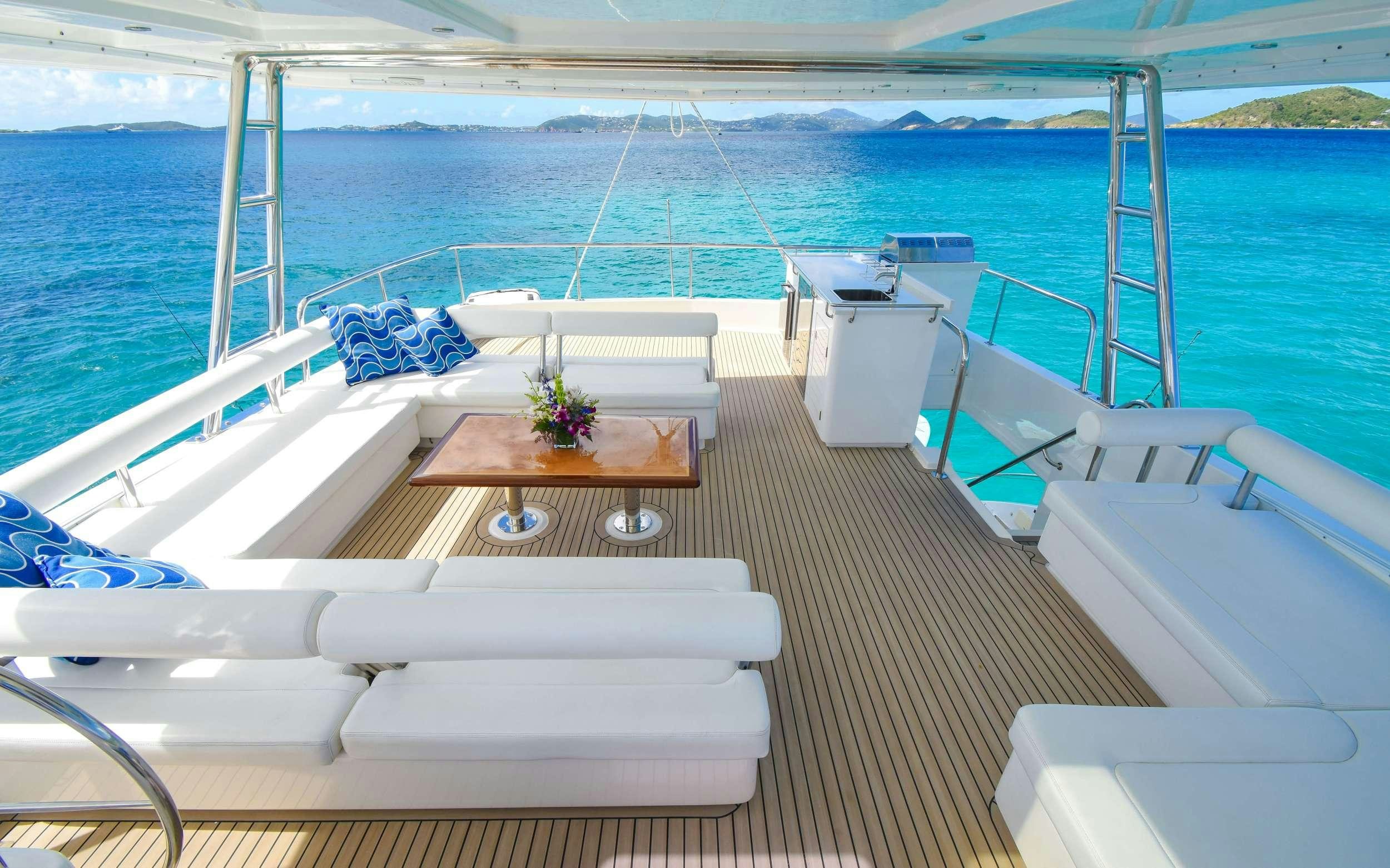 a boat on the water aboard LEEWAY Yacht for Charter