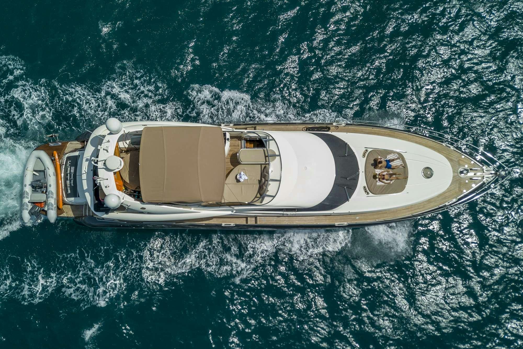 a space ship in the water aboard SKYWATER Yacht for Charter