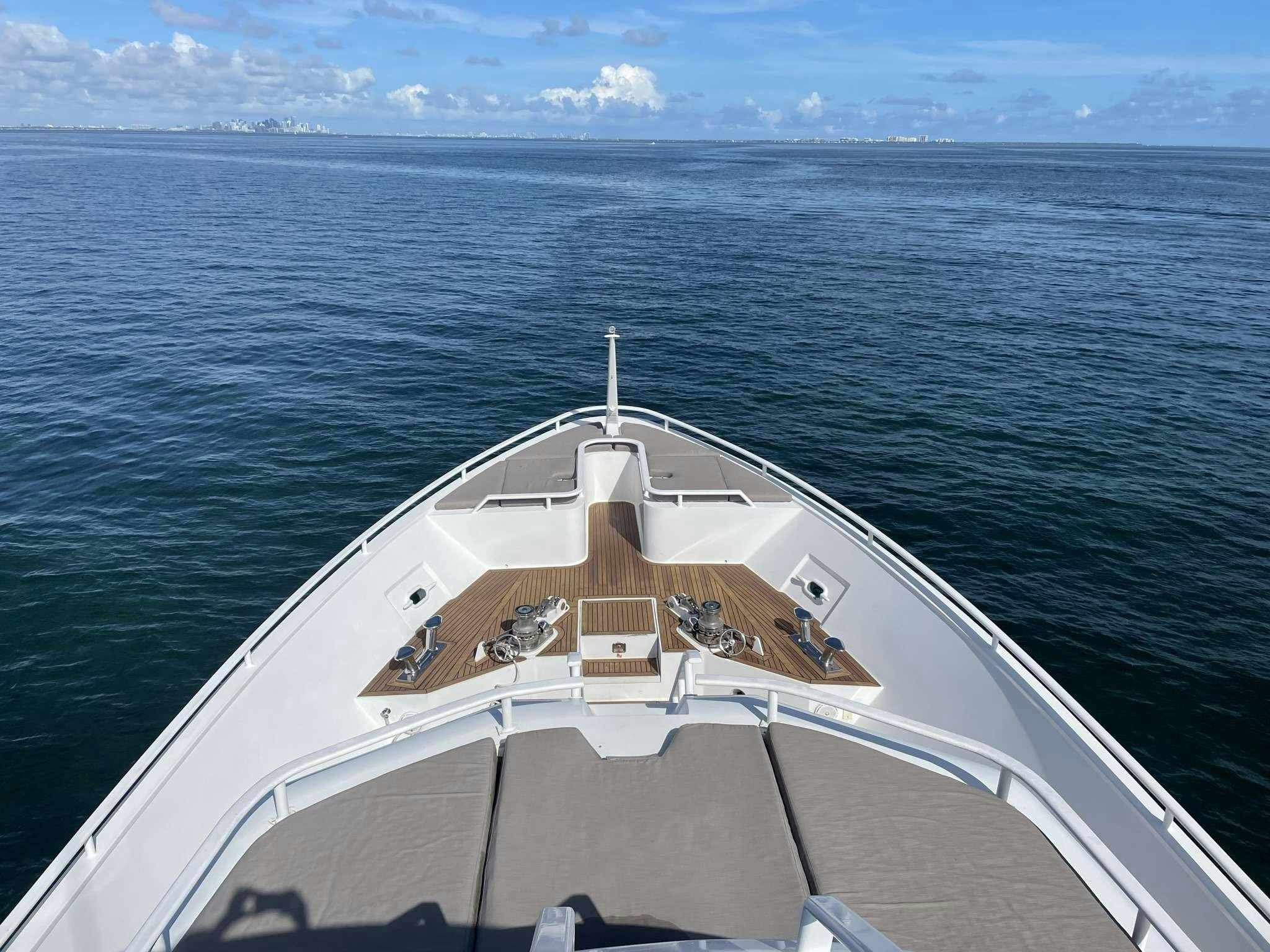 a boat in the water aboard ROGUE Yacht for Charter