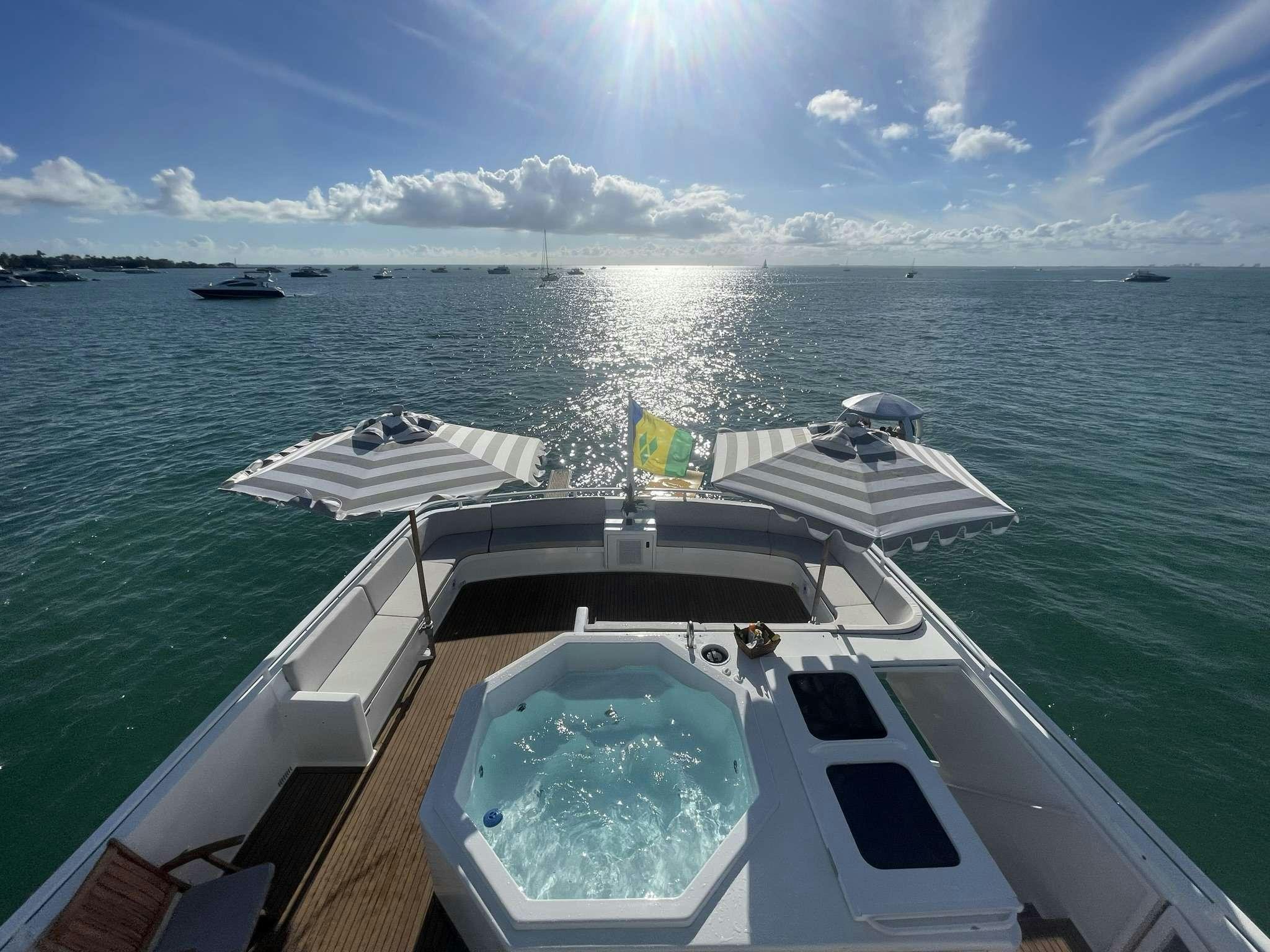 a boat on the water aboard ROGUE Yacht for Charter