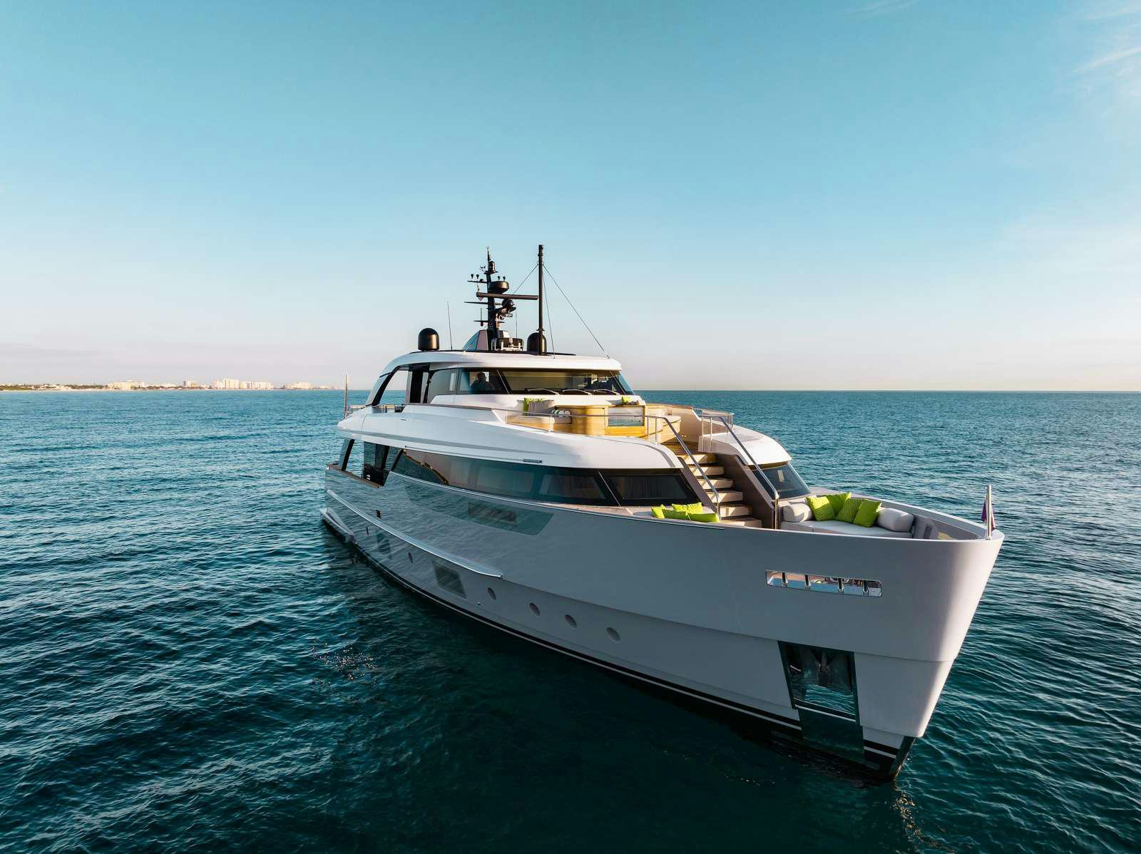 a boat on the water aboard PEARL Yacht for Charter