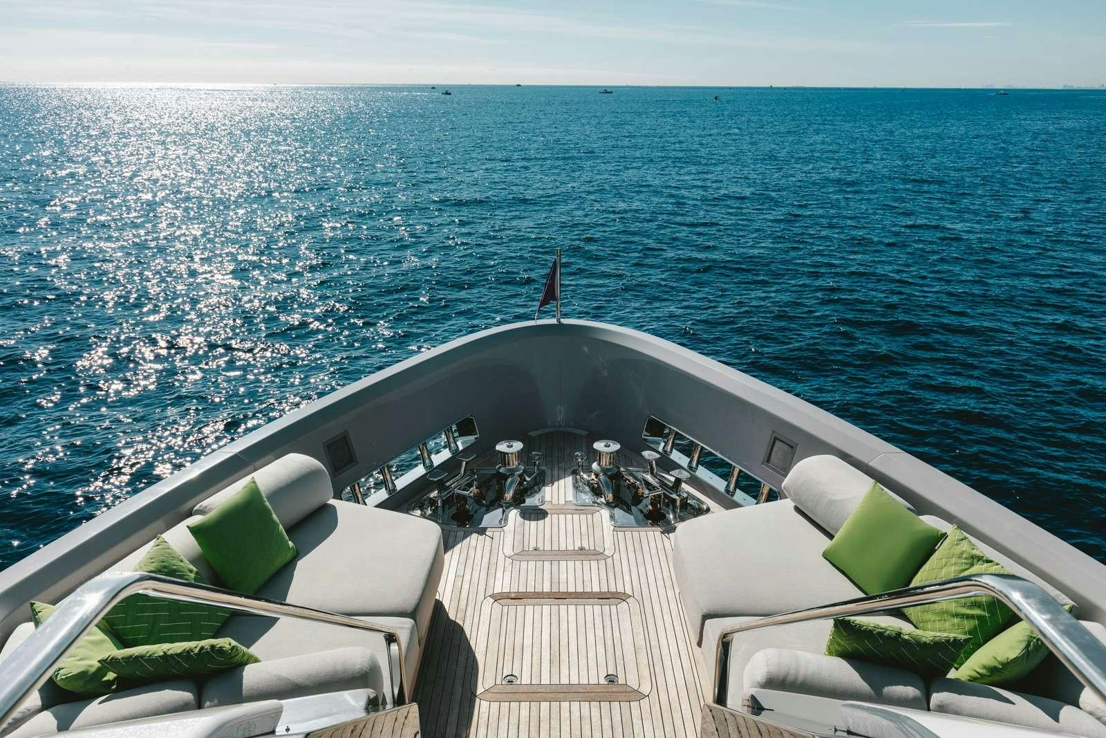 a boat on the water aboard PEARL Yacht for Charter