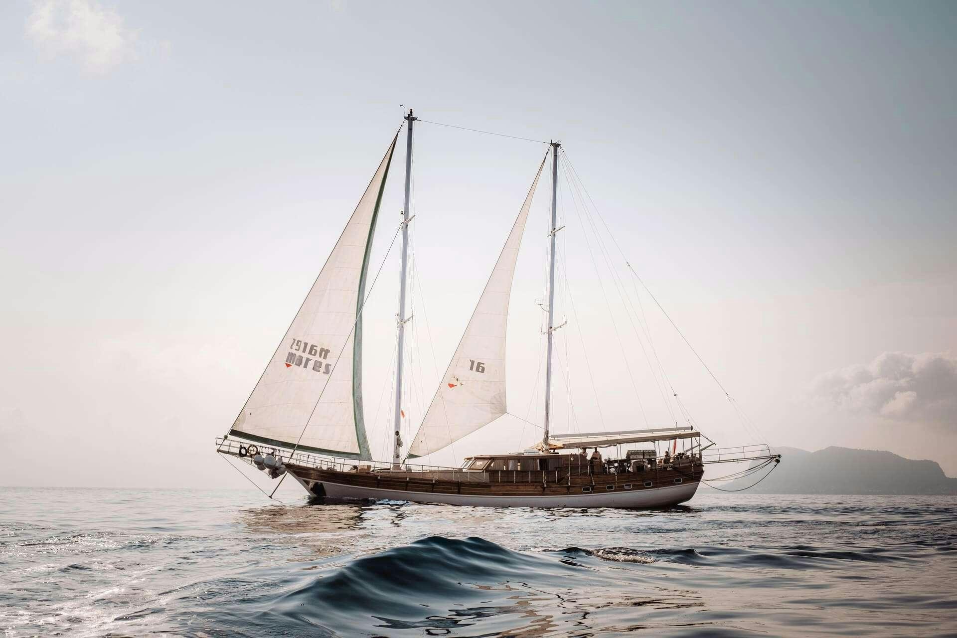 a sailboat on the water aboard HANDE CAPO GALERA Yacht for Charter