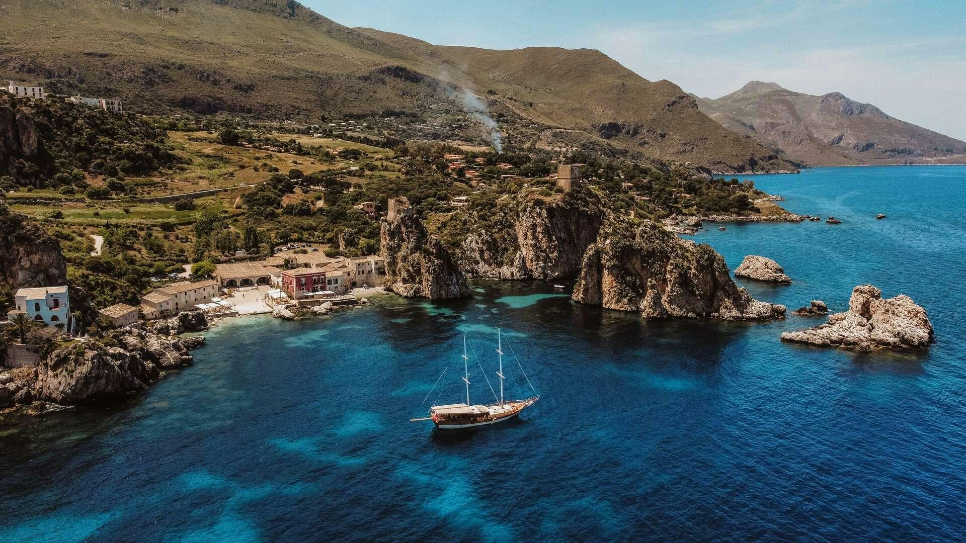 a boat in the water aboard HANDE CAPO GALERA Yacht for Charter