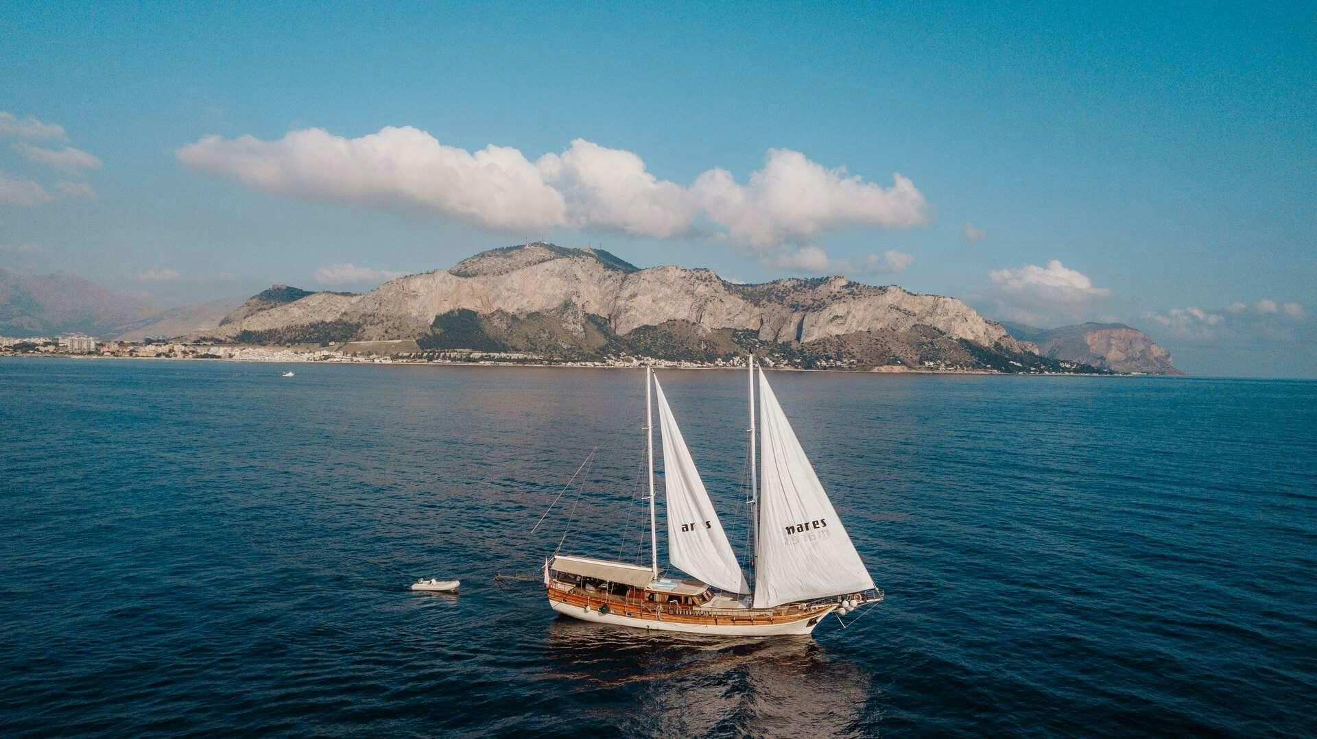 a sailboat on the water aboard HANDE CAPO GALERA Yacht for Charter