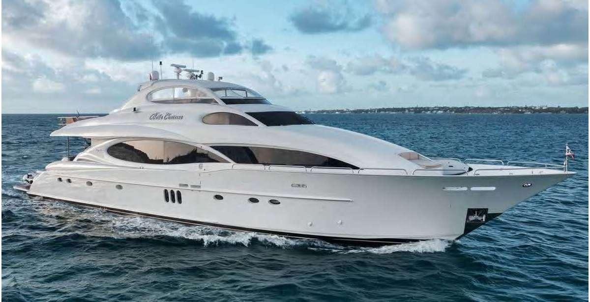 a white yacht in the water aboard LADY KRISTINA Yacht for Charter