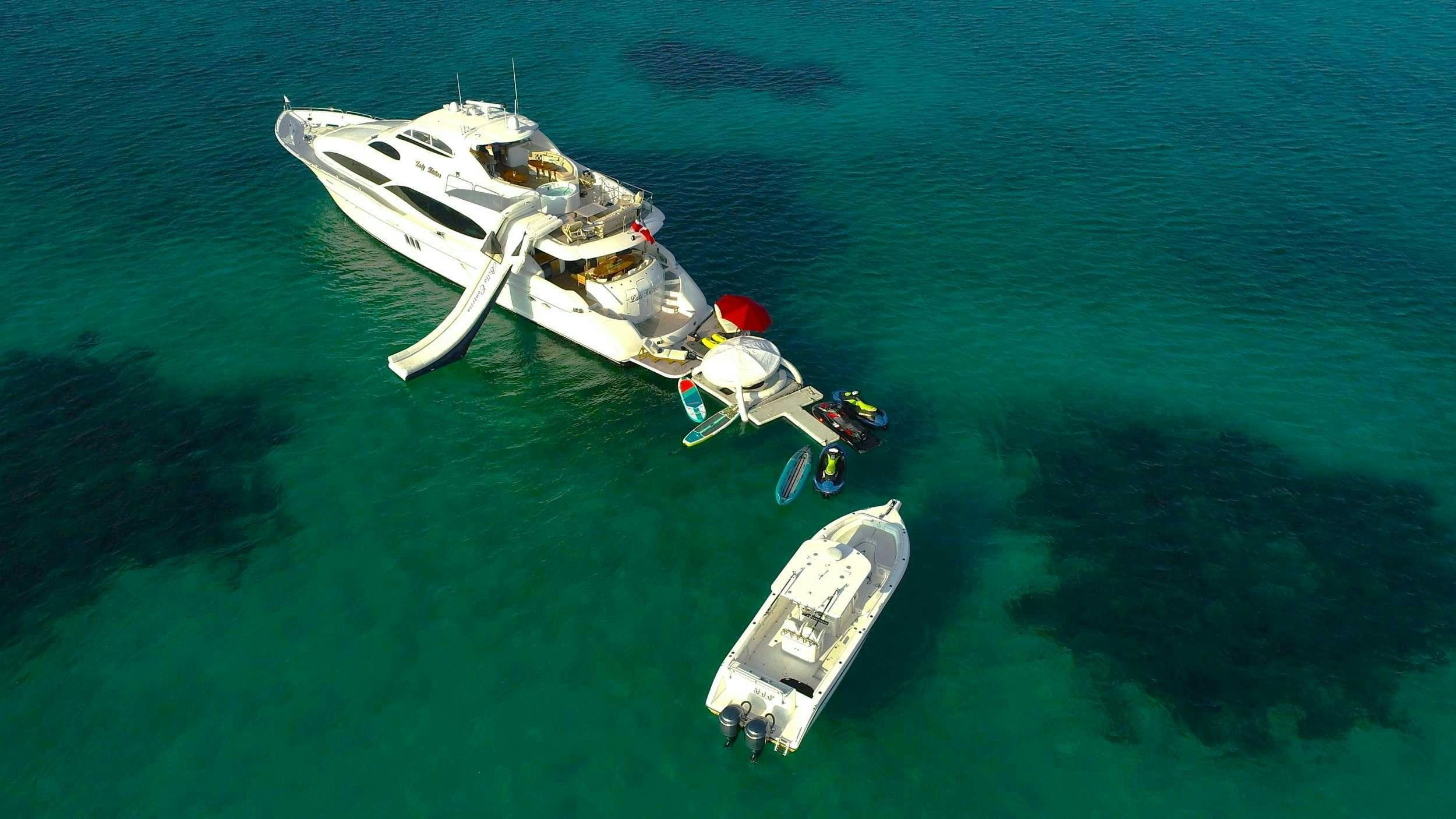 a boat in the water aboard LADY KRISTINA Yacht for Charter