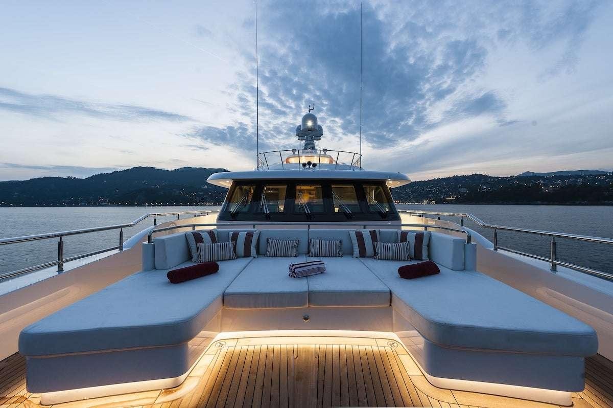 a boat on a body of water aboard AUDACES Yacht for Charter