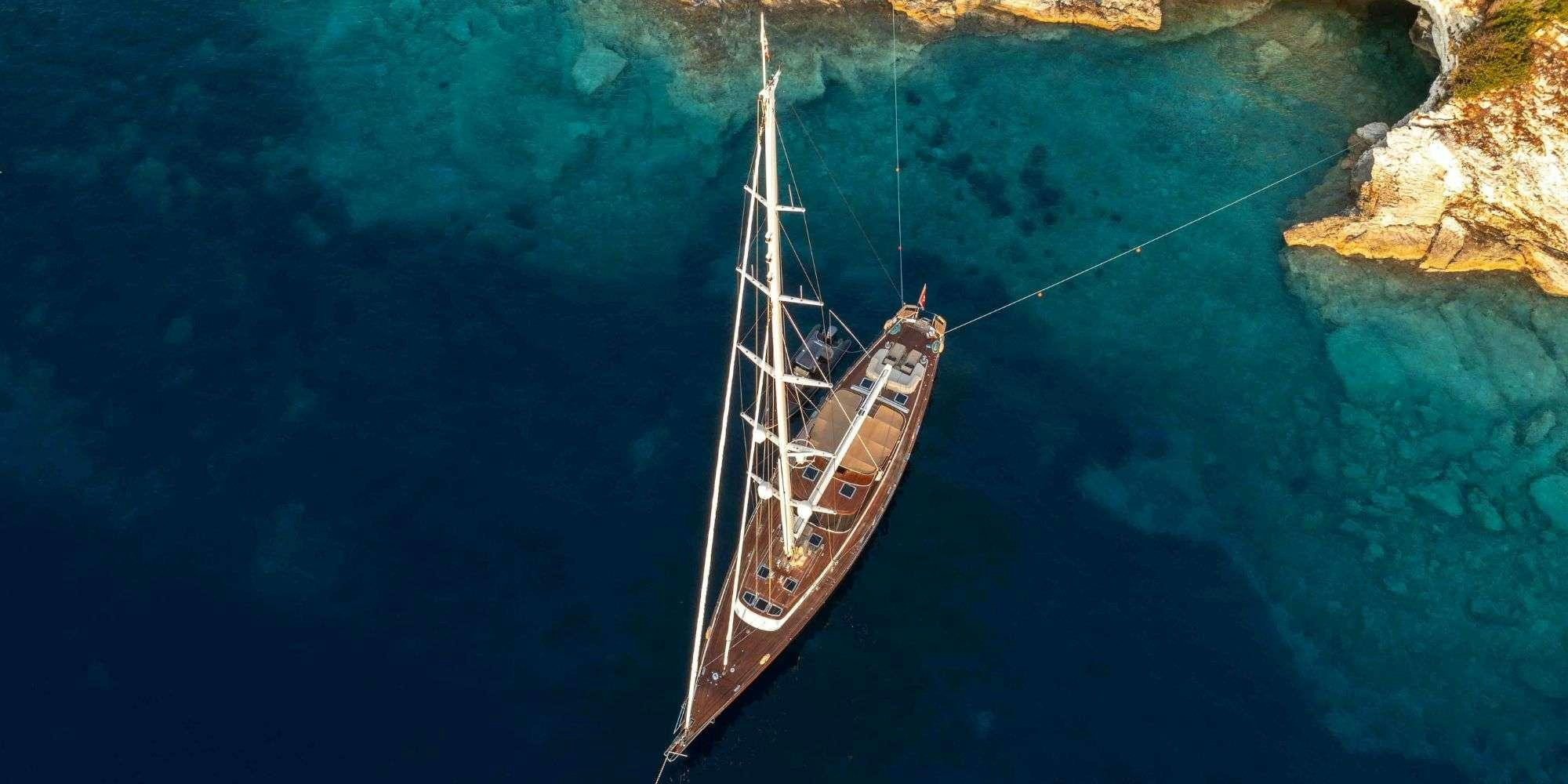 a boat on the water aboard IRELANDA Yacht for Charter
