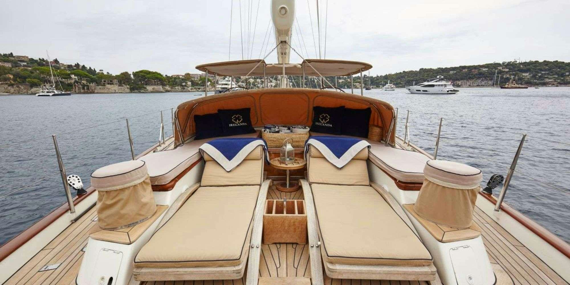 a boat on the water aboard IRELANDA Yacht for Charter