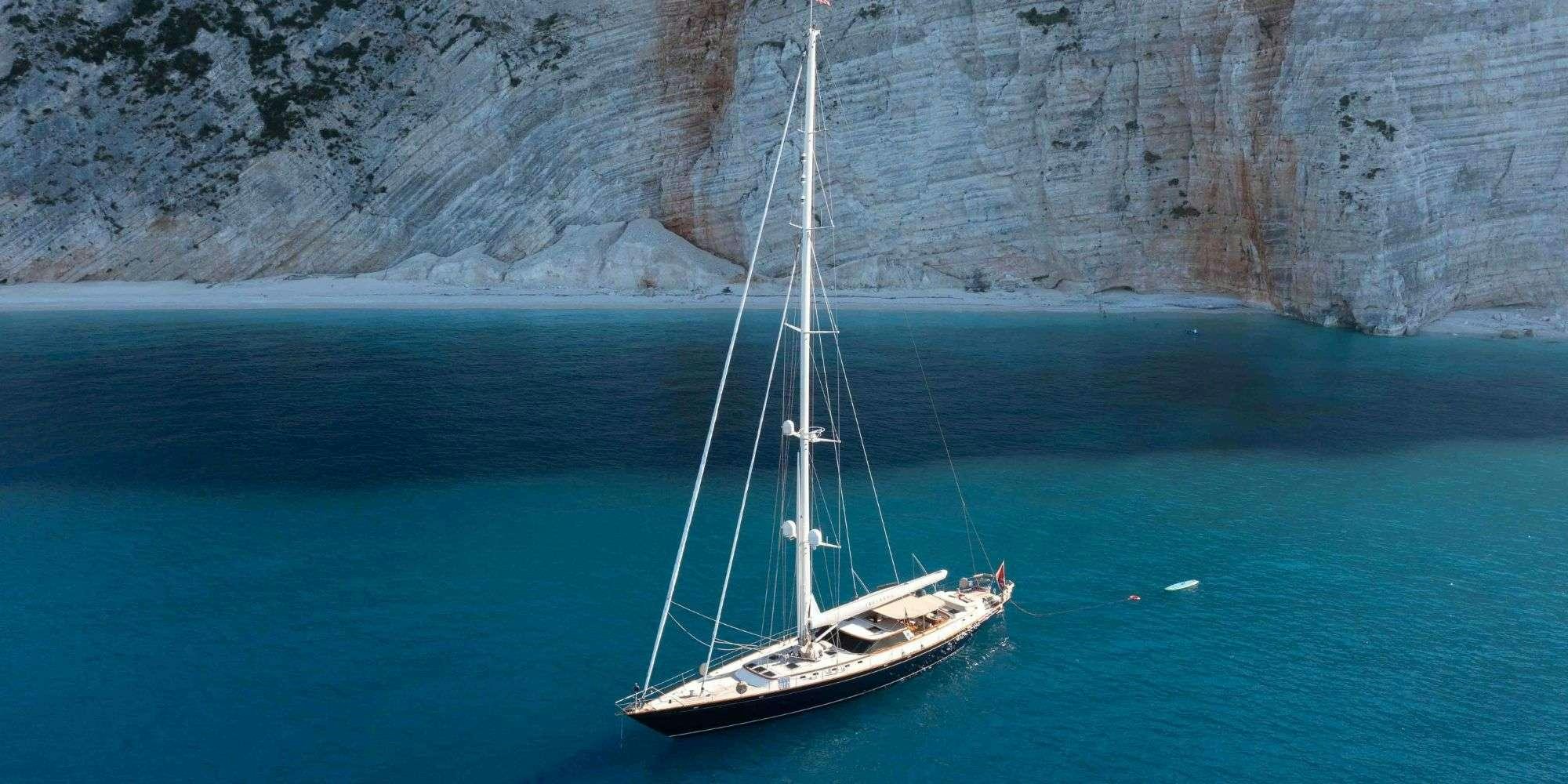 a sailboat in the water aboard IRELANDA Yacht for Charter