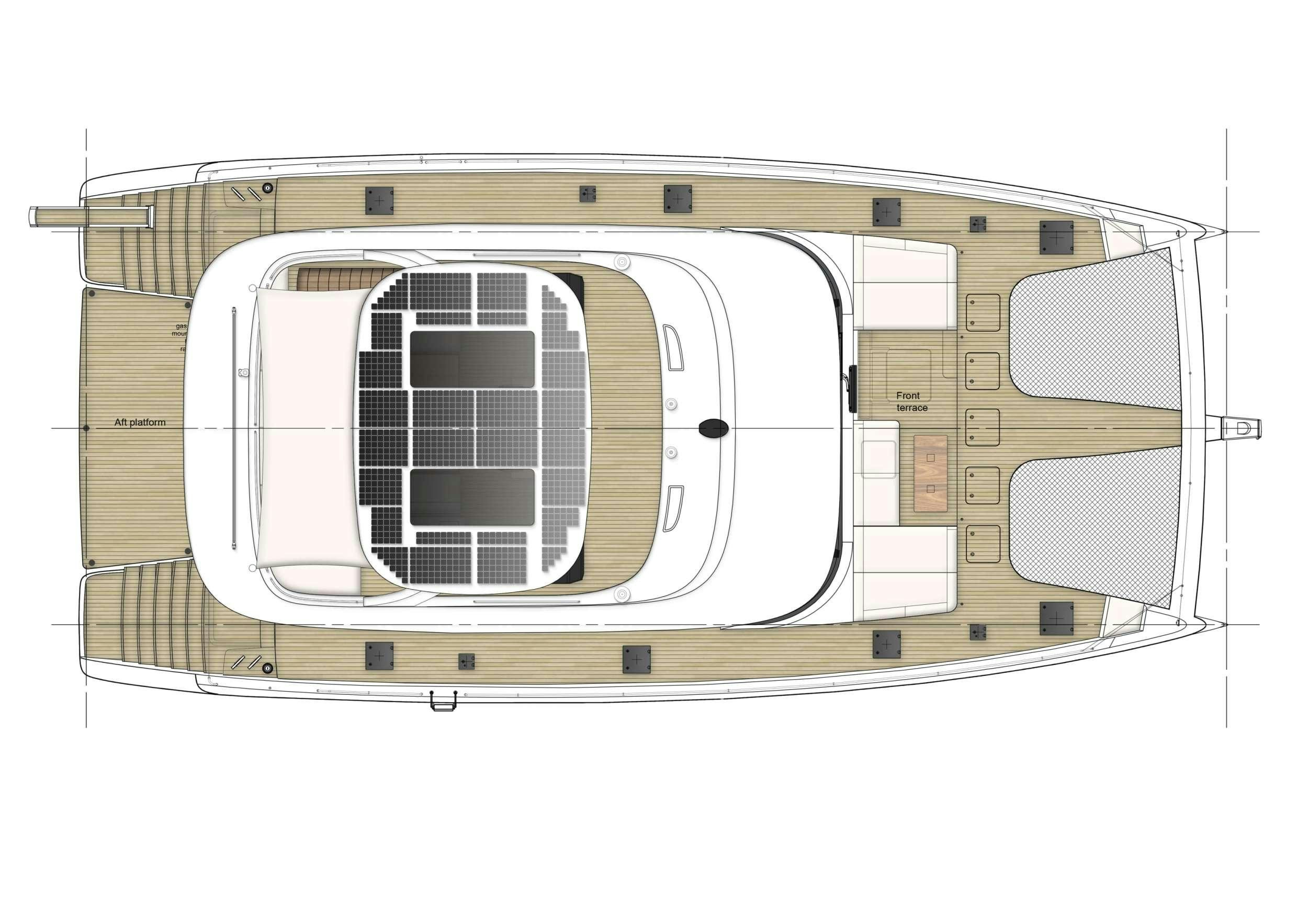 diagram, engineering drawing aboard VIVA LA VIDA Yacht for Charter