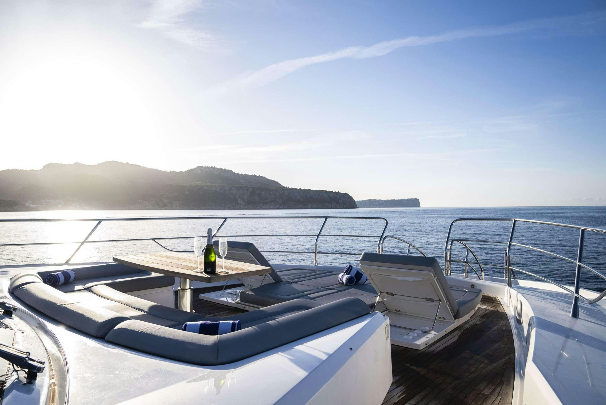 a boat on the water aboard MAKANI II Yacht for Charter