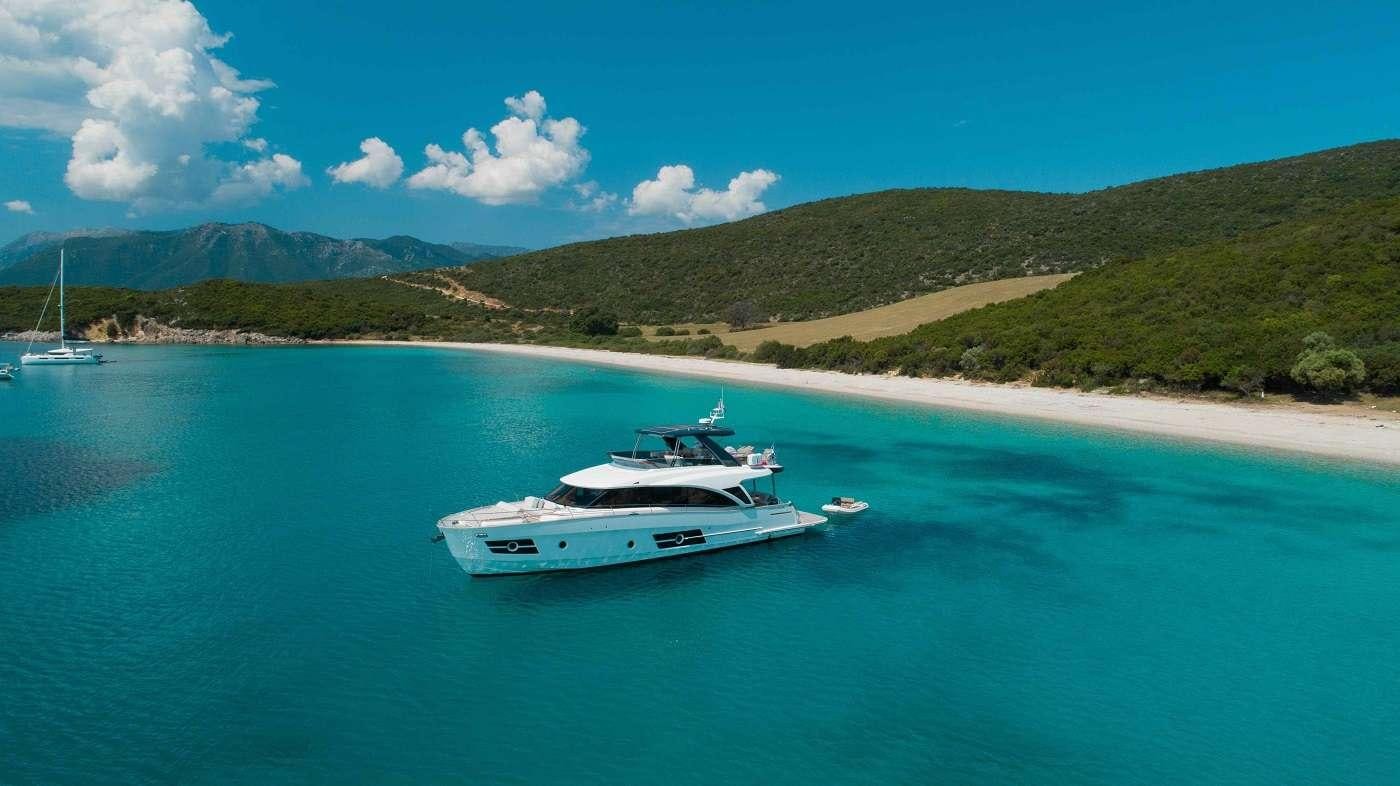 a boat on the water aboard SIR HENDRIK Yacht for Charter