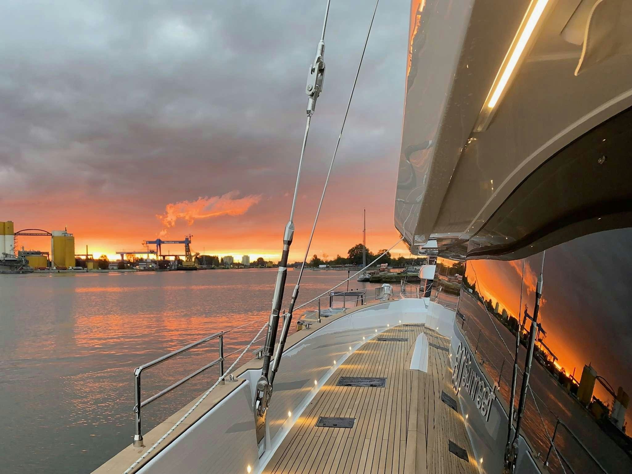 a boat on the water aboard SUNREEF 80 FANTASTIC TOO Yacht for Charter