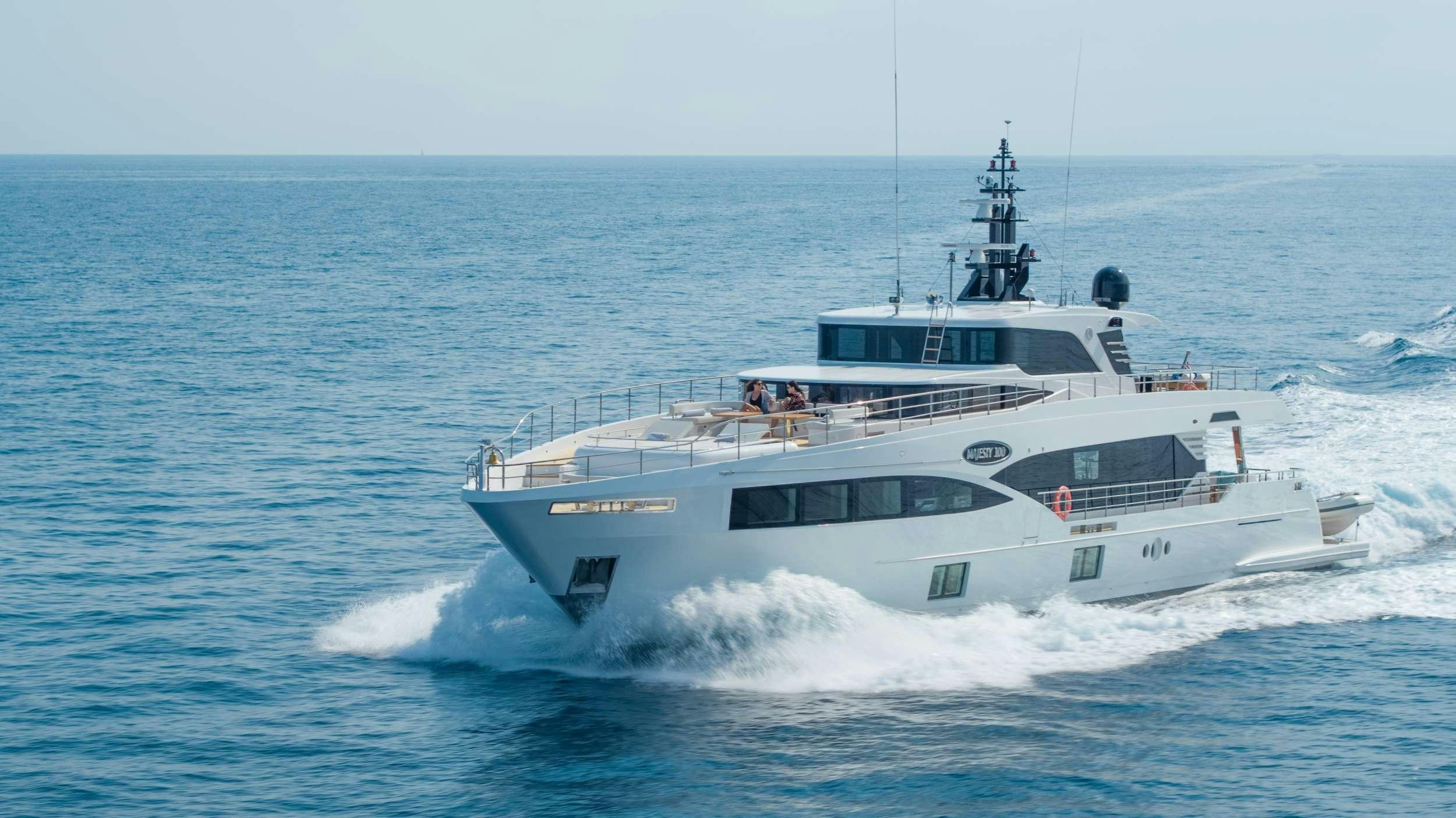 a boat on the water aboard OCEAN VIEW Yacht for Charter