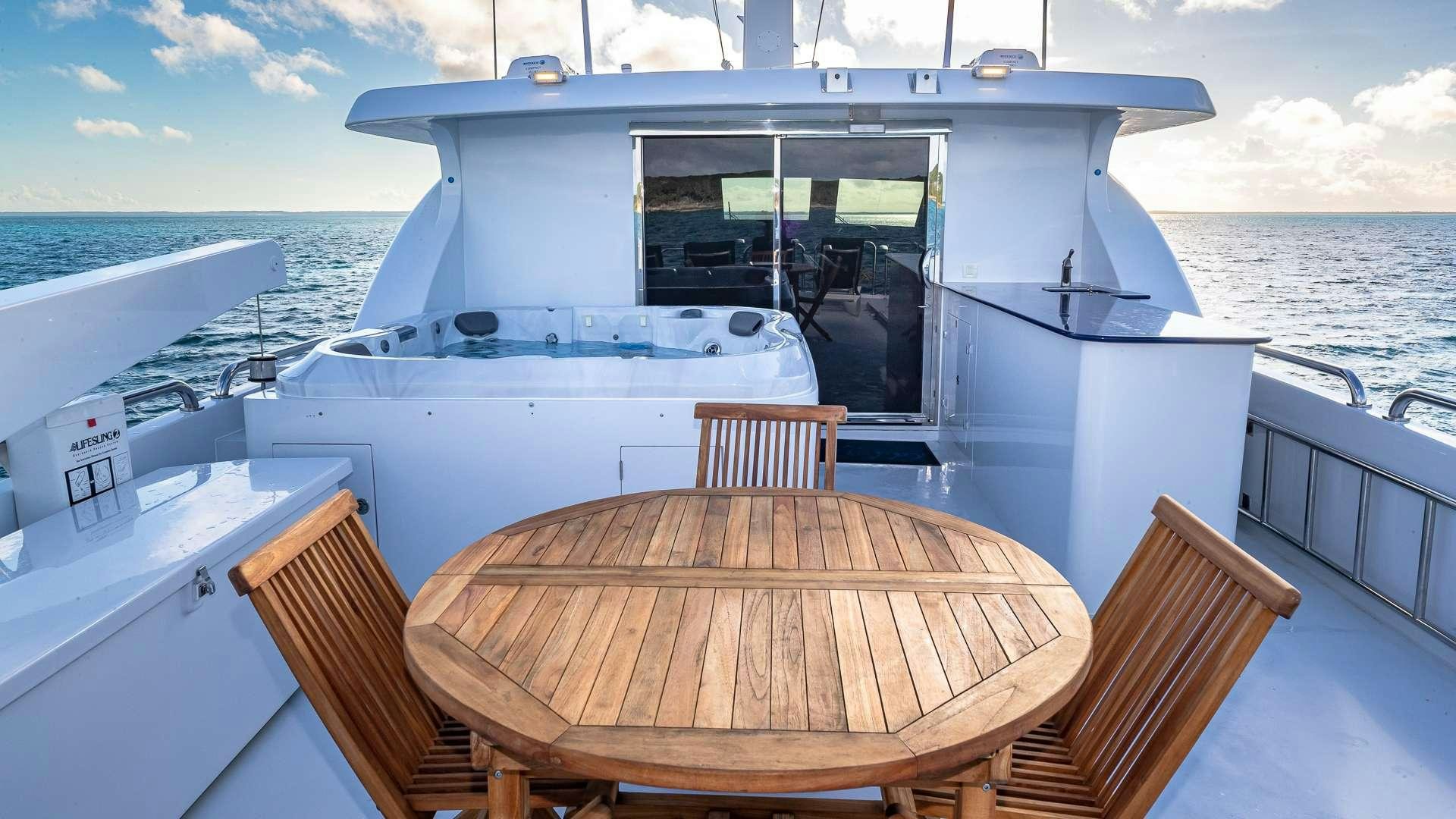 a boat on the water aboard B HAPPY Yacht for Charter