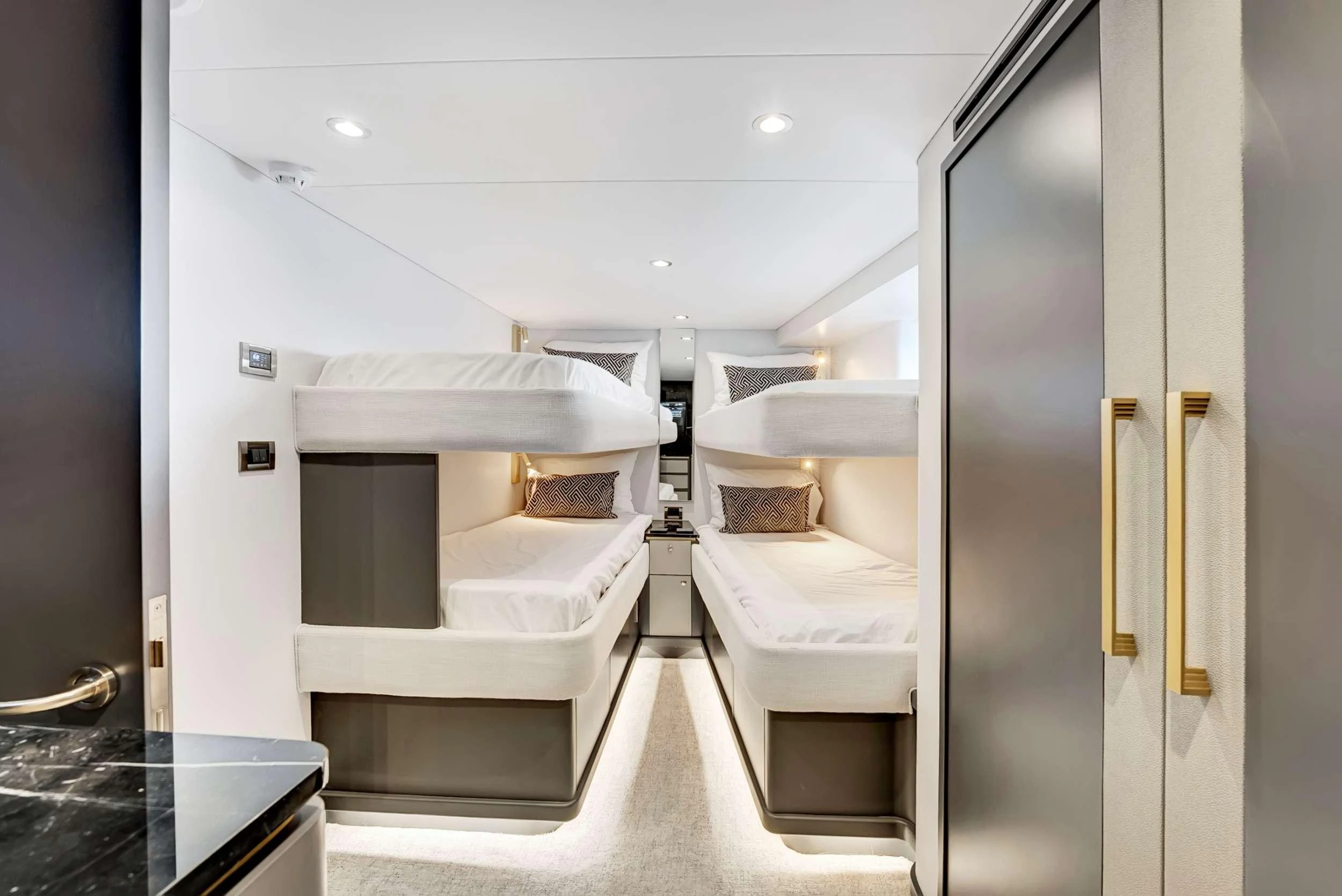 a bathroom with a large tub aboard MAS GRANDE Yacht for Charter