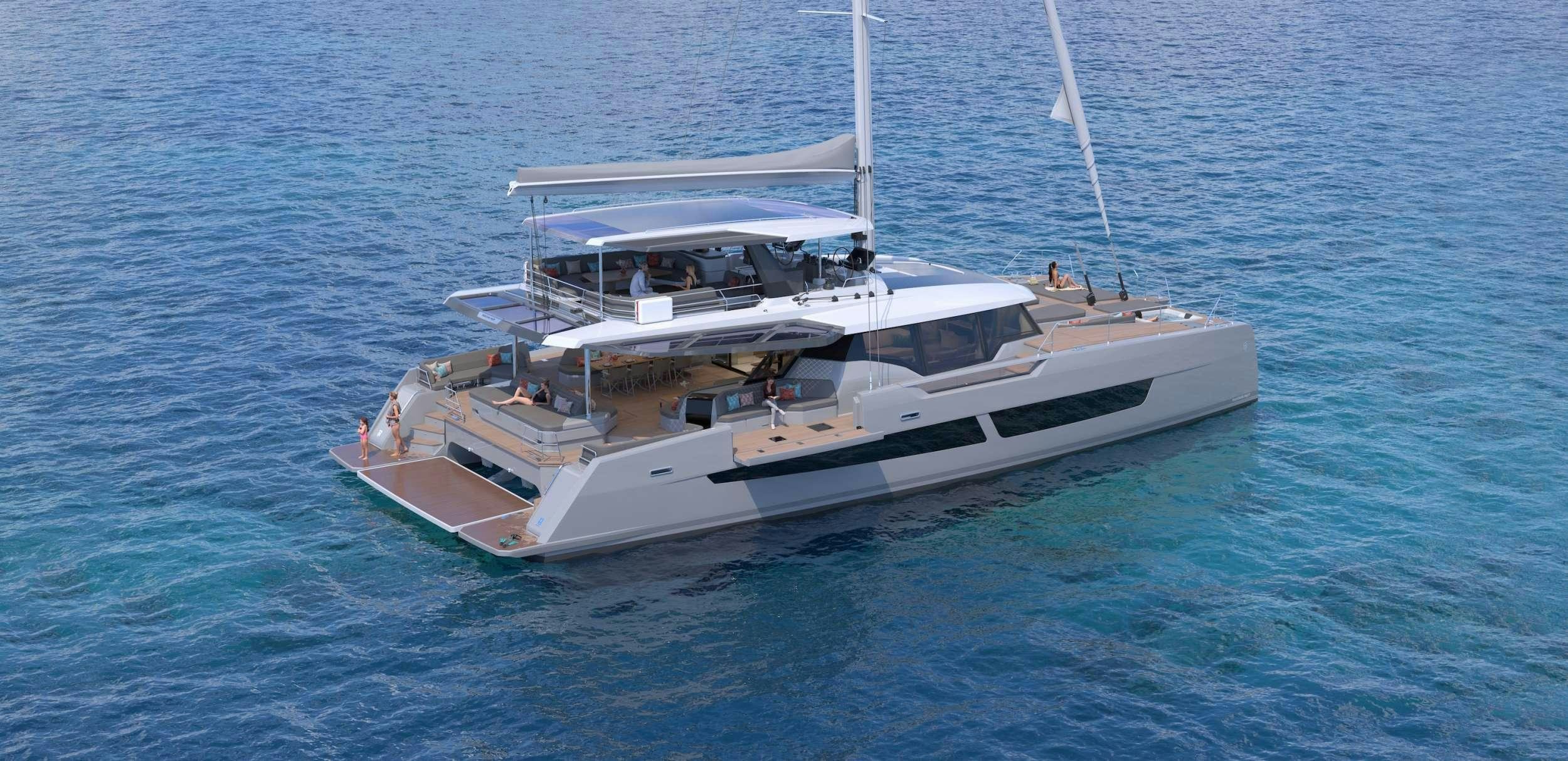 a boat in the water aboard AD ASTRA 80 Yacht for Charter