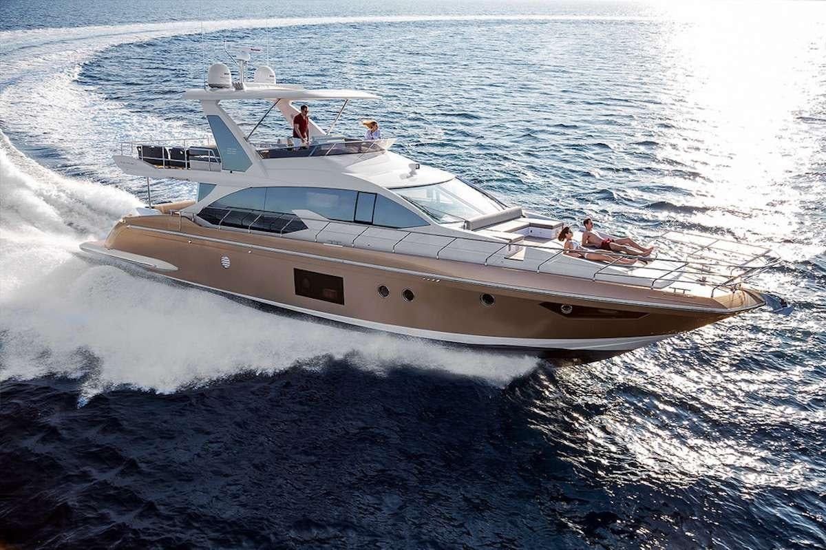 a white yacht on the water aboard MOZZ Yacht for Charter