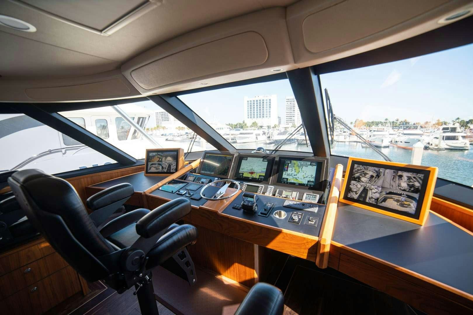 a room with many computers aboard FA-LA-ME Yacht for Charter