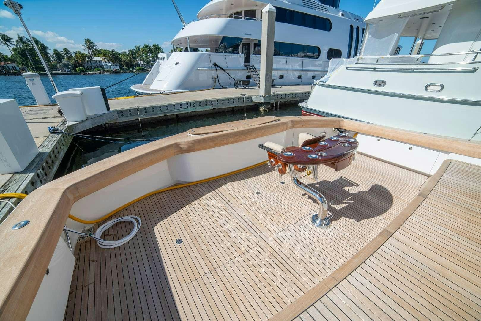 a red and black bug on a boat aboard FA-LA-ME Yacht for Charter