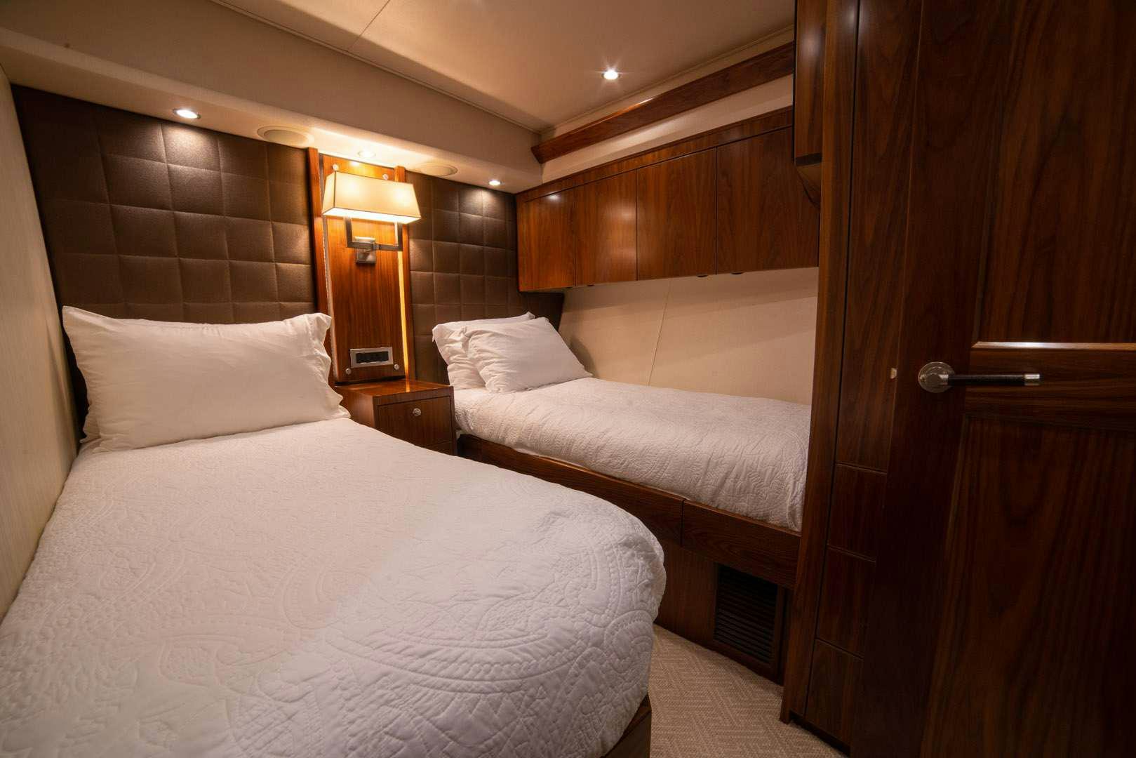 a room with two beds aboard FA-LA-ME Yacht for Charter