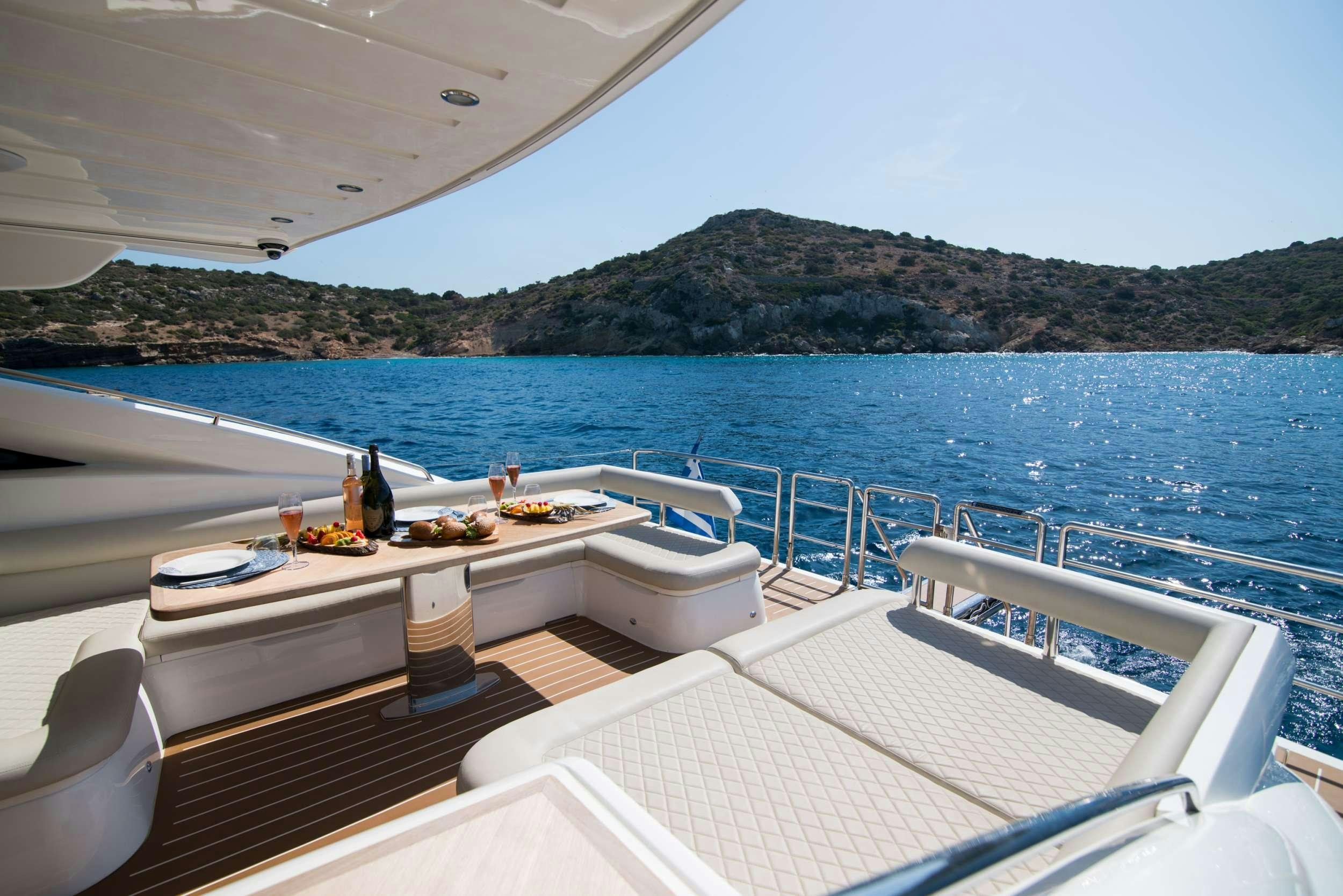 a boat on the water aboard MOJO Yacht for Charter