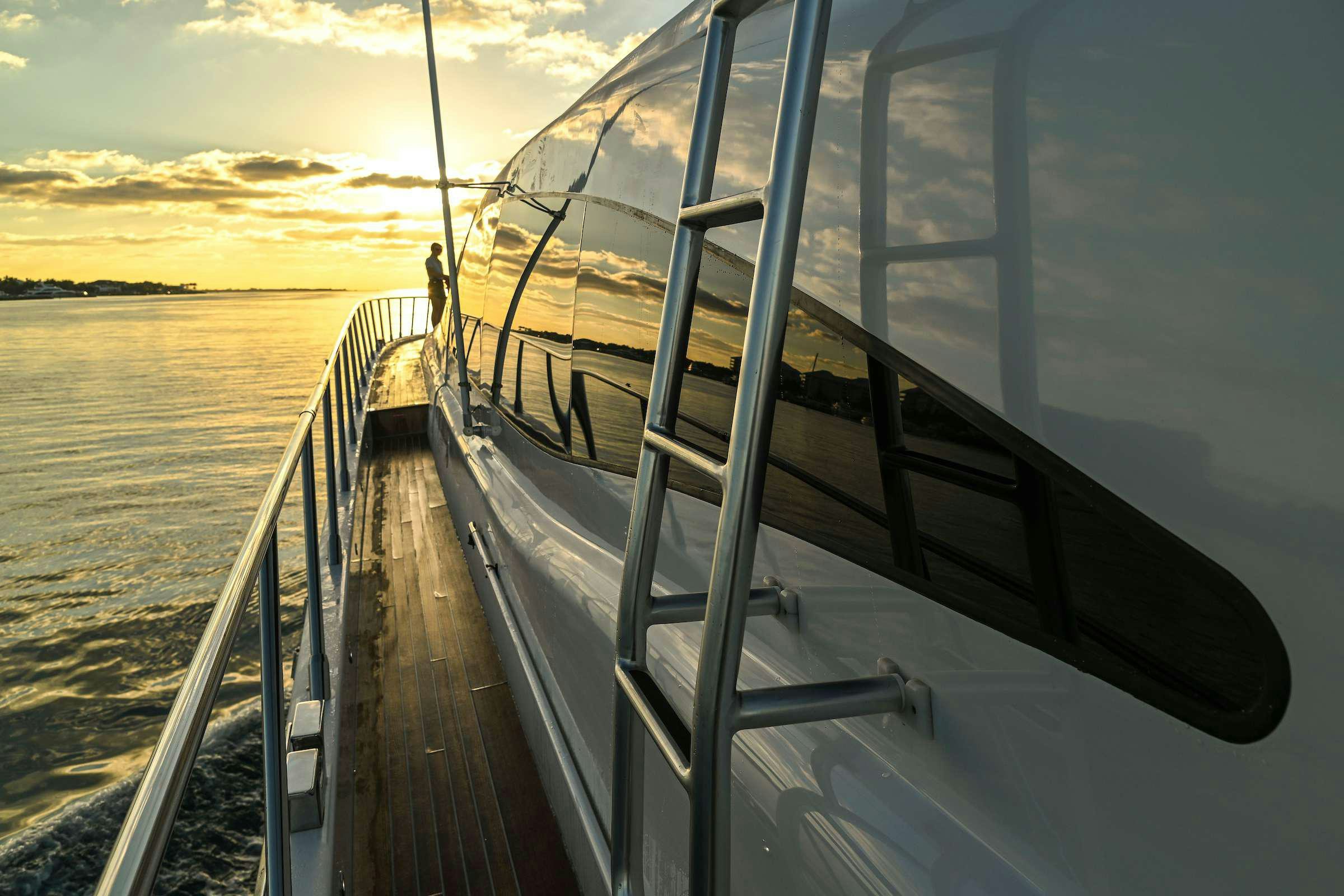 a boat on the water aboard TOTAL Yacht for Charter