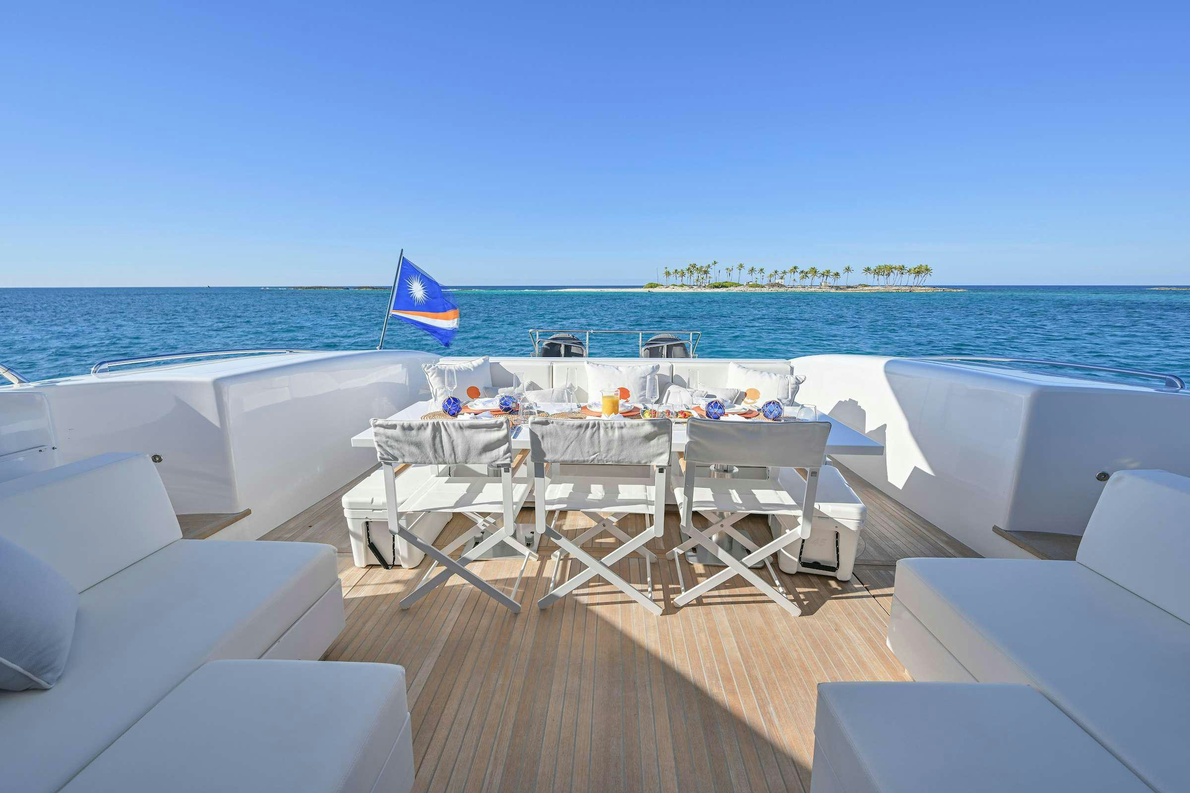 a boat on the water aboard TOTAL Yacht for Charter