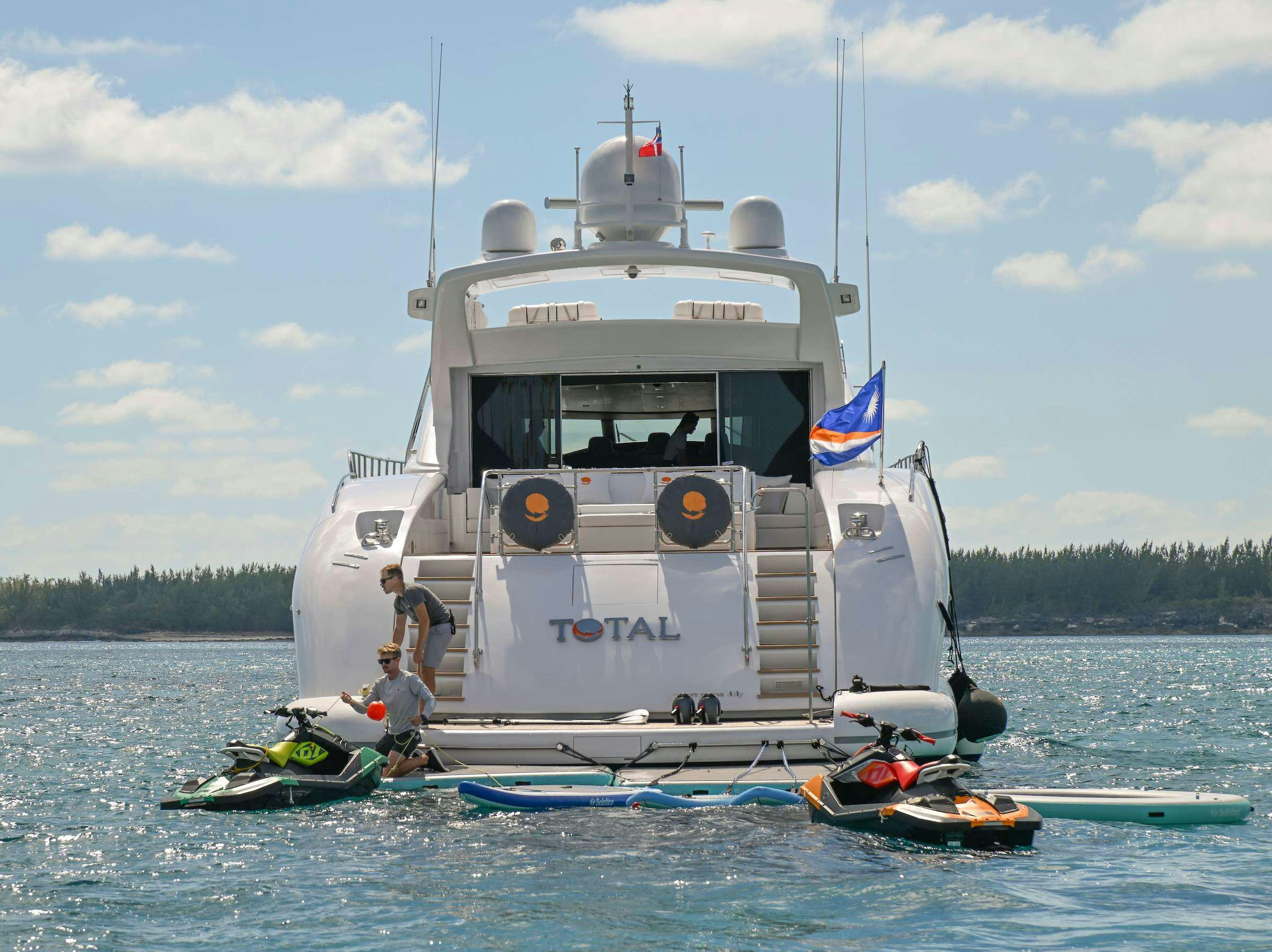 a boat on the water aboard TOTAL Yacht for Charter