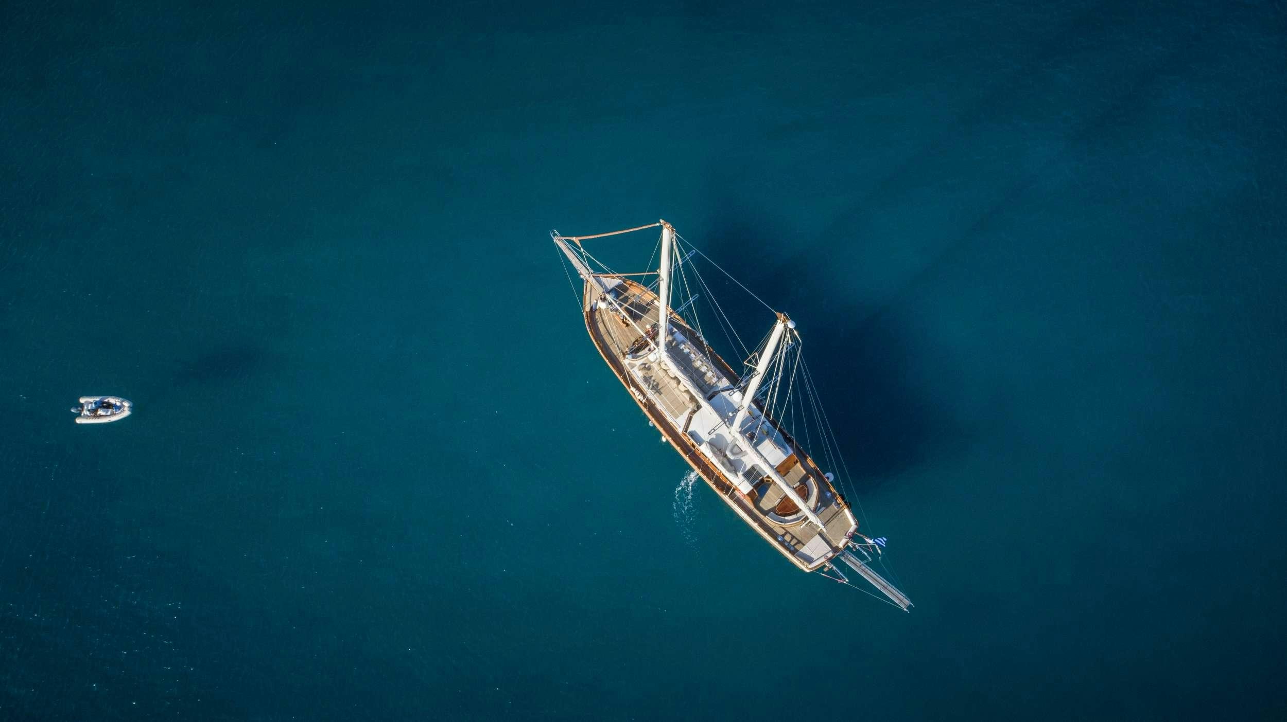 a boat in the water aboard ENTRE CIELOS Yacht for Charter